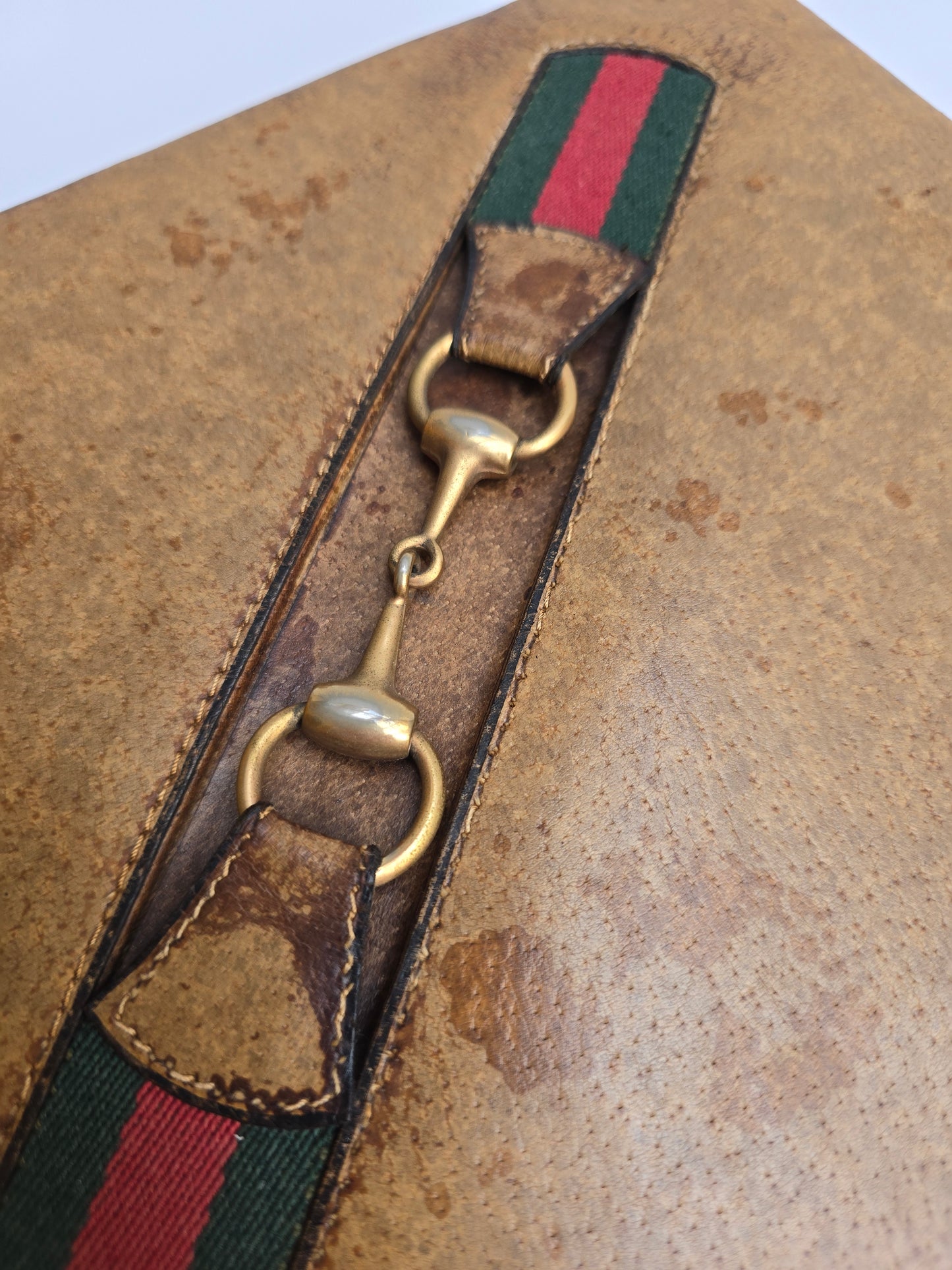 Set da Gioco Poker Gucci Vintage in pelle con dettaglio Horsebit, anni '70