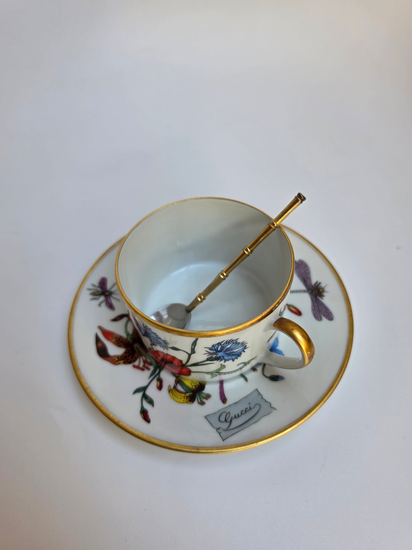 Coppia di cucchiaini da caffè Gucci vintage, anni '70