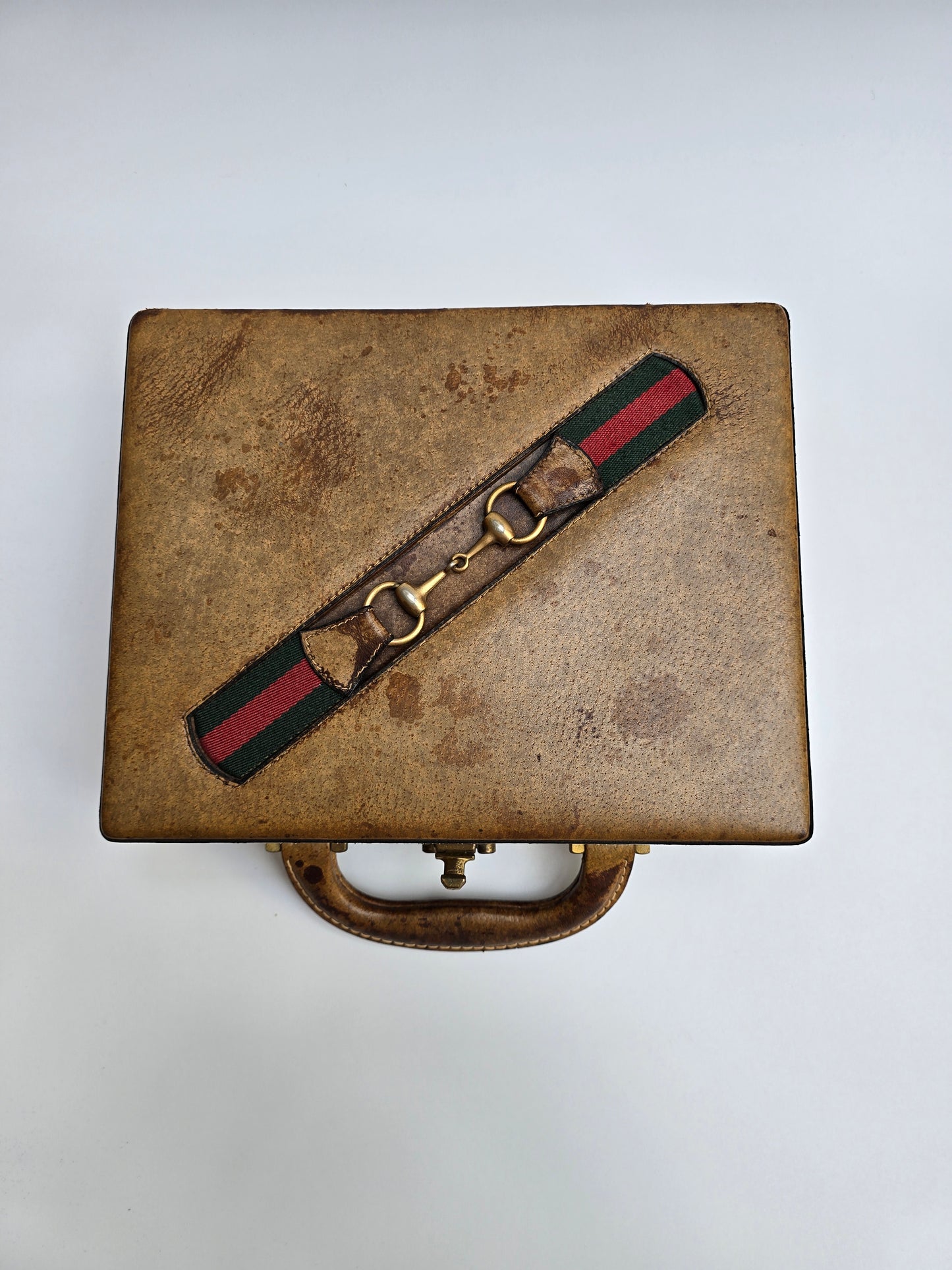 Set da Gioco Poker Gucci Vintage in pelle con dettaglio Horsebit, anni '70