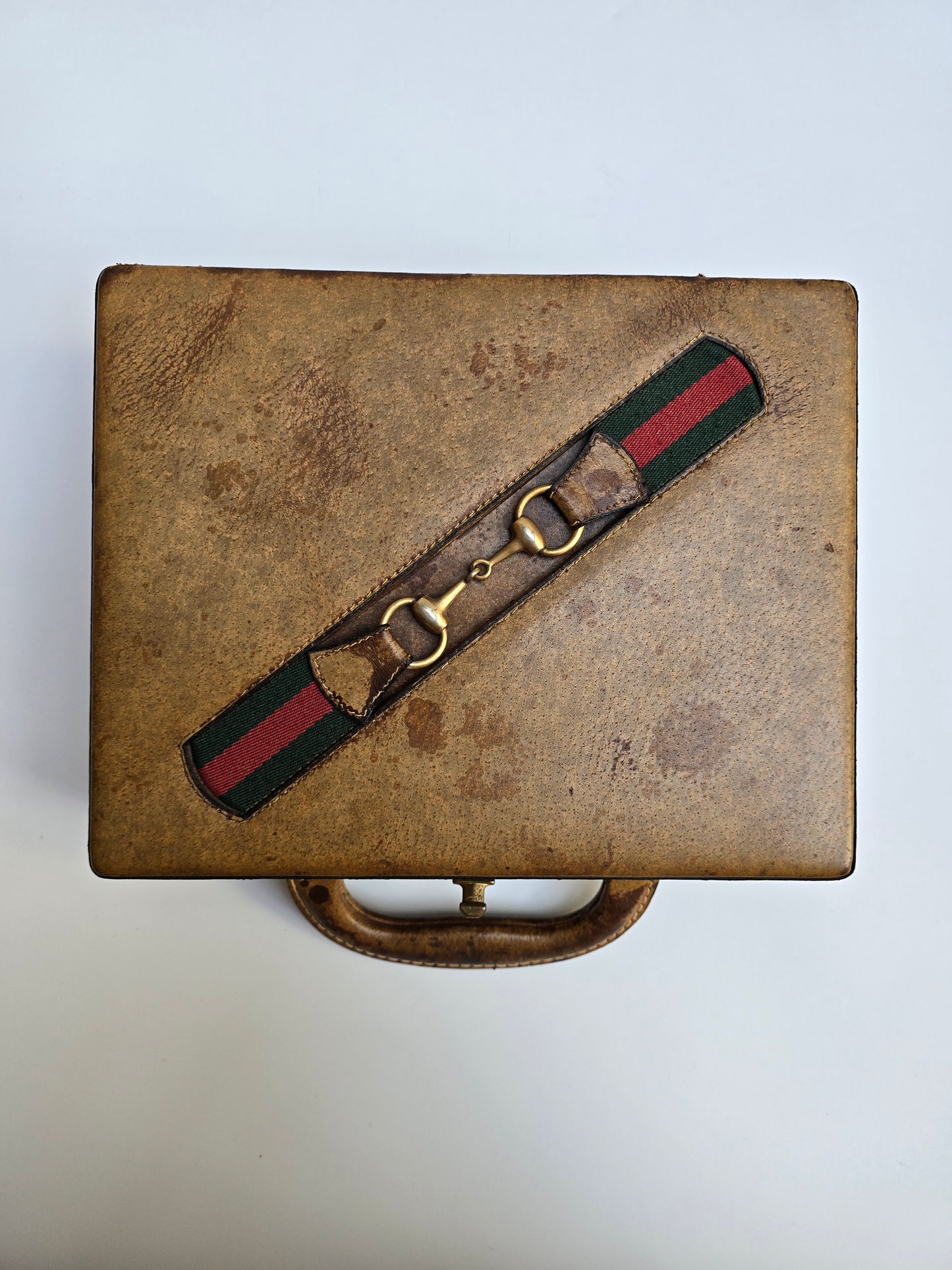 Set da Gioco Poker Gucci Vintage in pelle con dettaglio Horsebit, anni '70