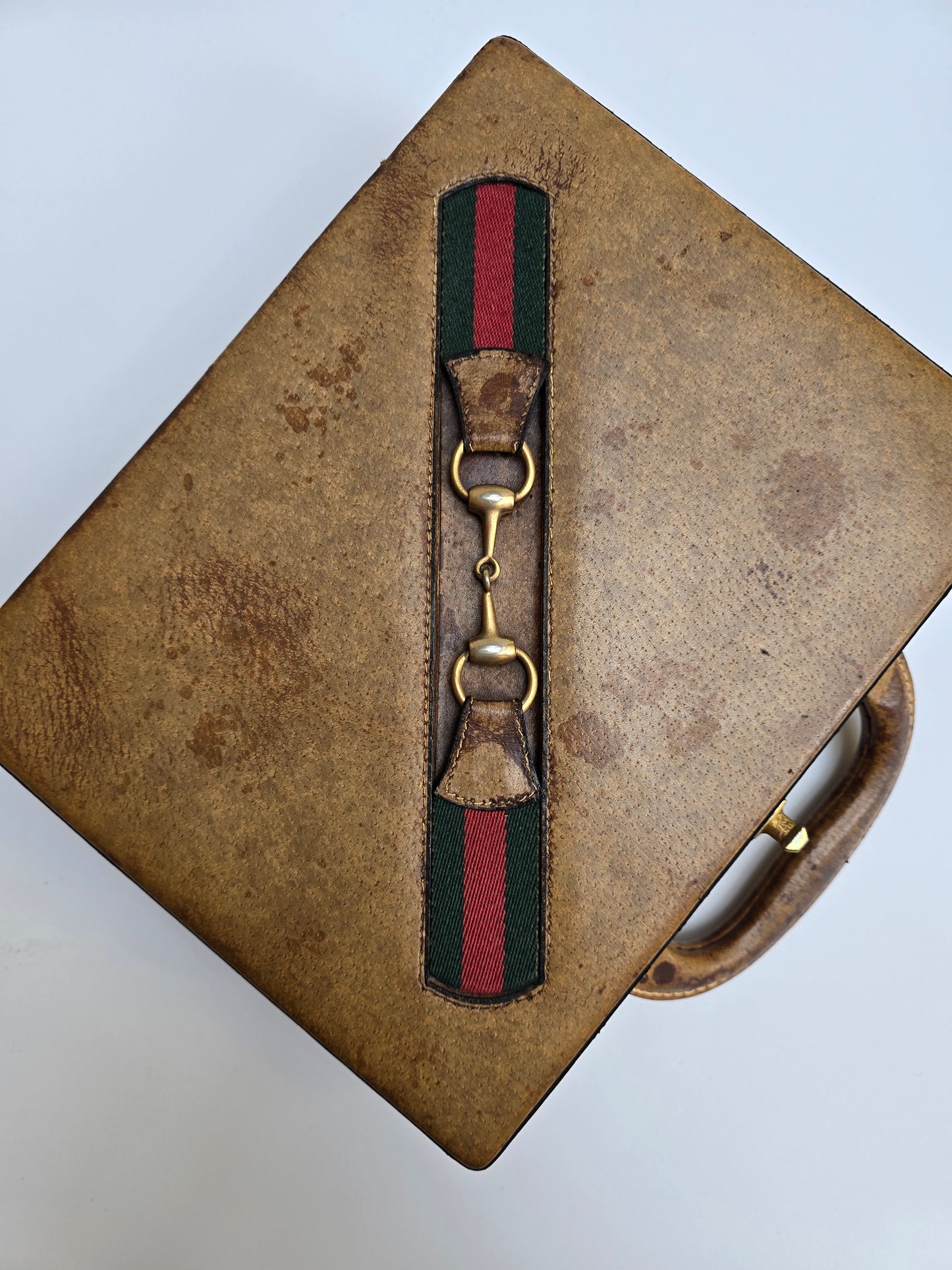 Set da Gioco Poker Gucci Vintage in pelle con dettaglio Horsebit, anni '70