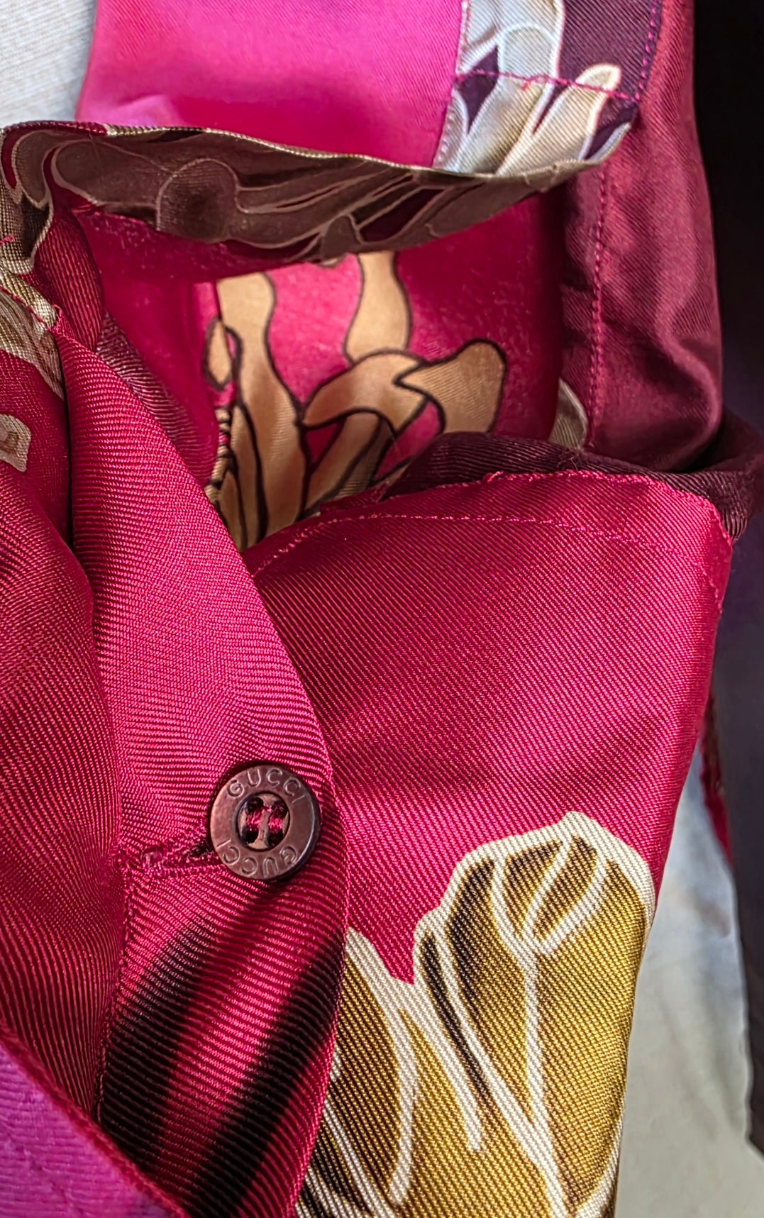 Camicia Kimono Gucci vintage by Tom Ford SS 2001 rossa