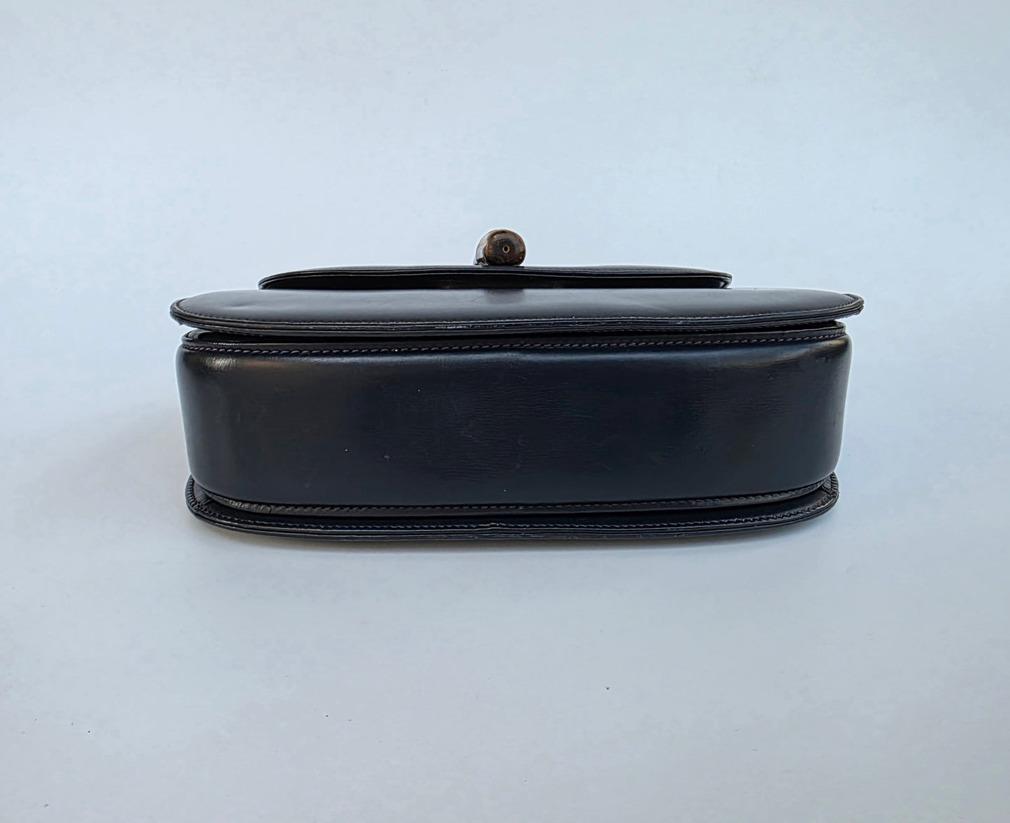 Borsa Bamboo Bag in pelle di vitello blu notte degli anni 60/70