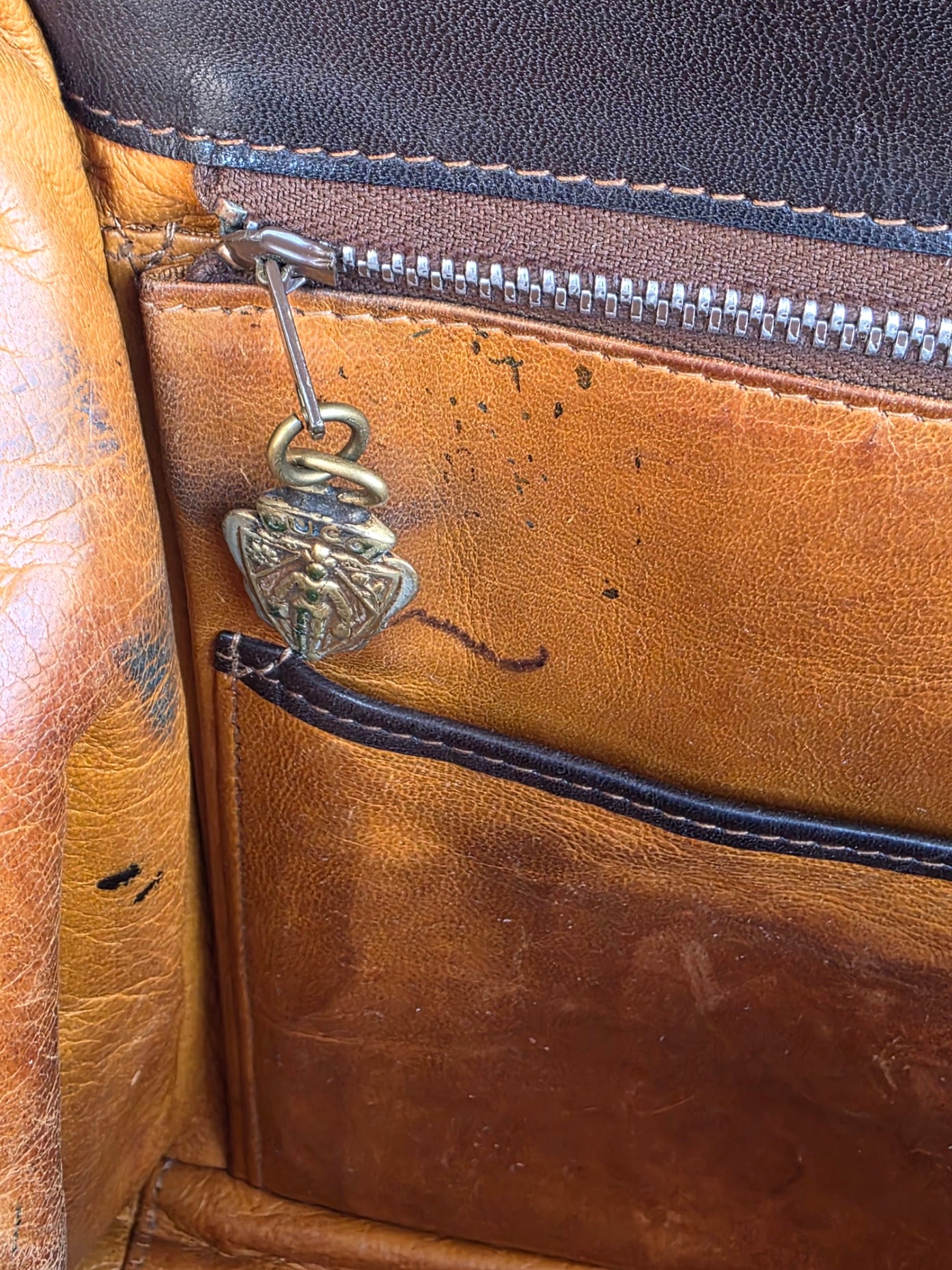 Borsa Gucci vintage con manico in legno anni '50