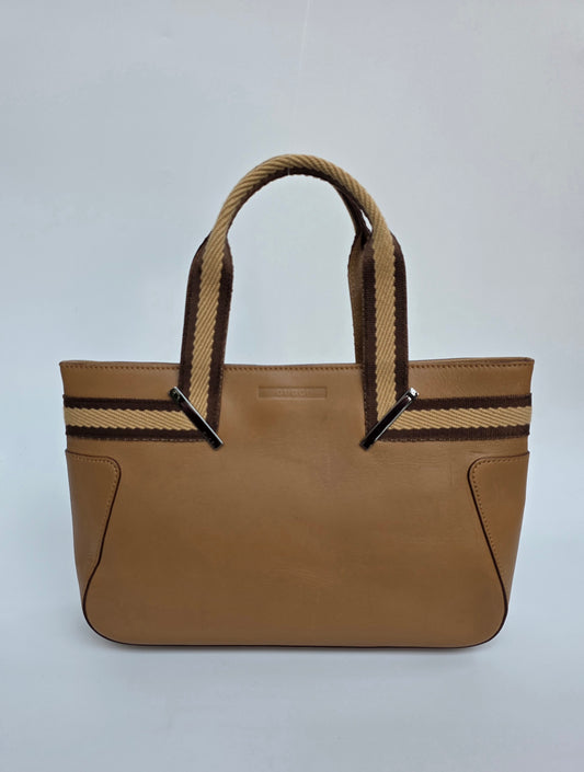 Borsa Gucci by Tom Ford vintage mini tote in pelle color cuoio anni '90