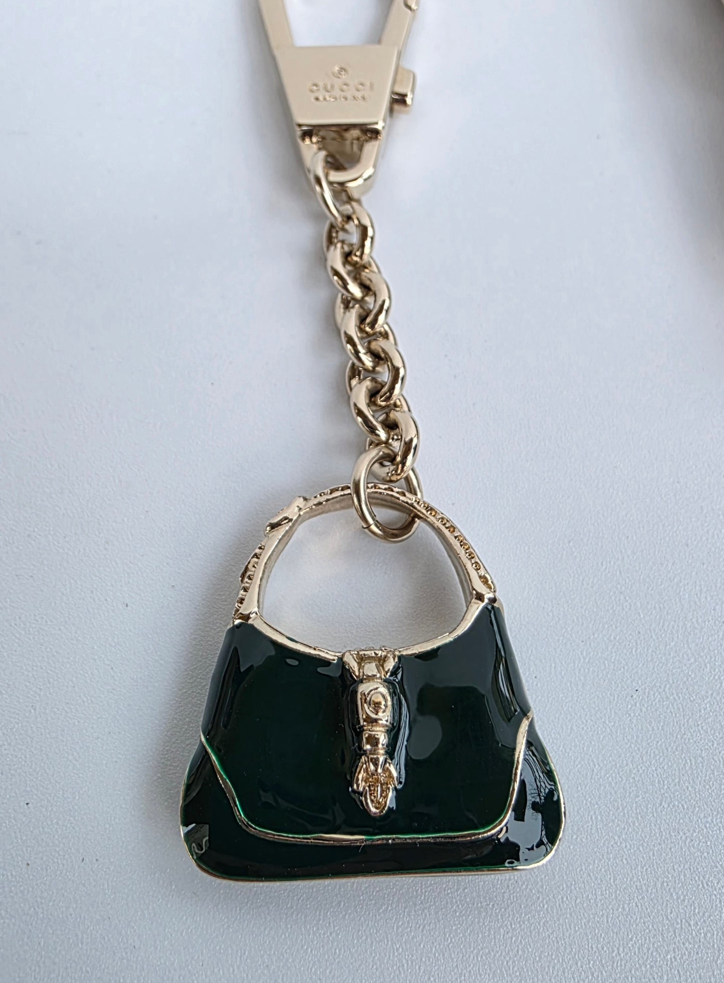 Portachiavi Gucci "Jackie Bag" in metallo smaltato