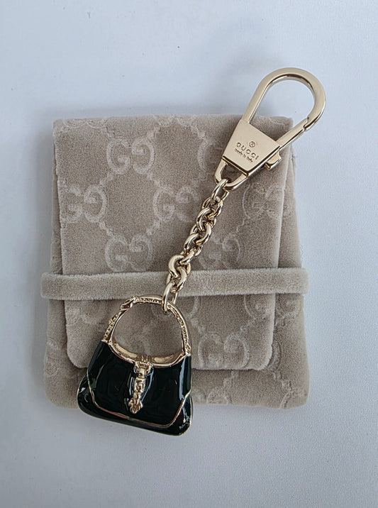 Portachiavi Gucci "Jackie Bag" in metallo smaltato
