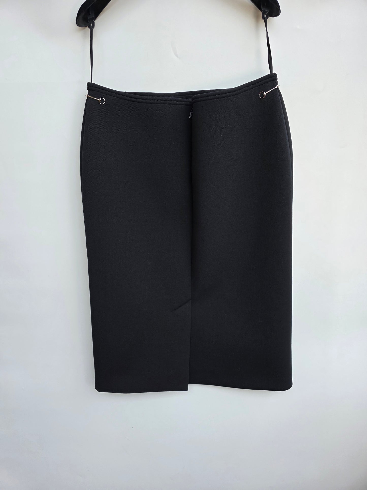 Gonna midi Gucci con morsetti laterali FW 2023