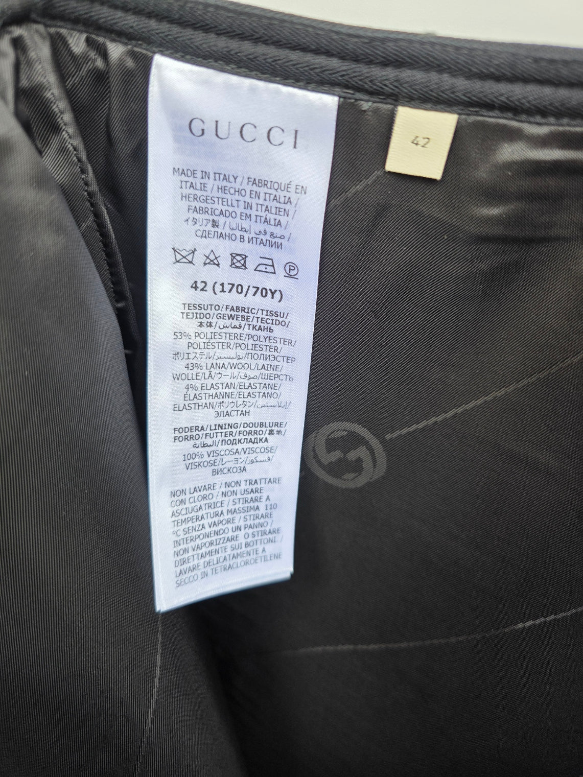Gonna midi Gucci con morsetti laterali FW 2023