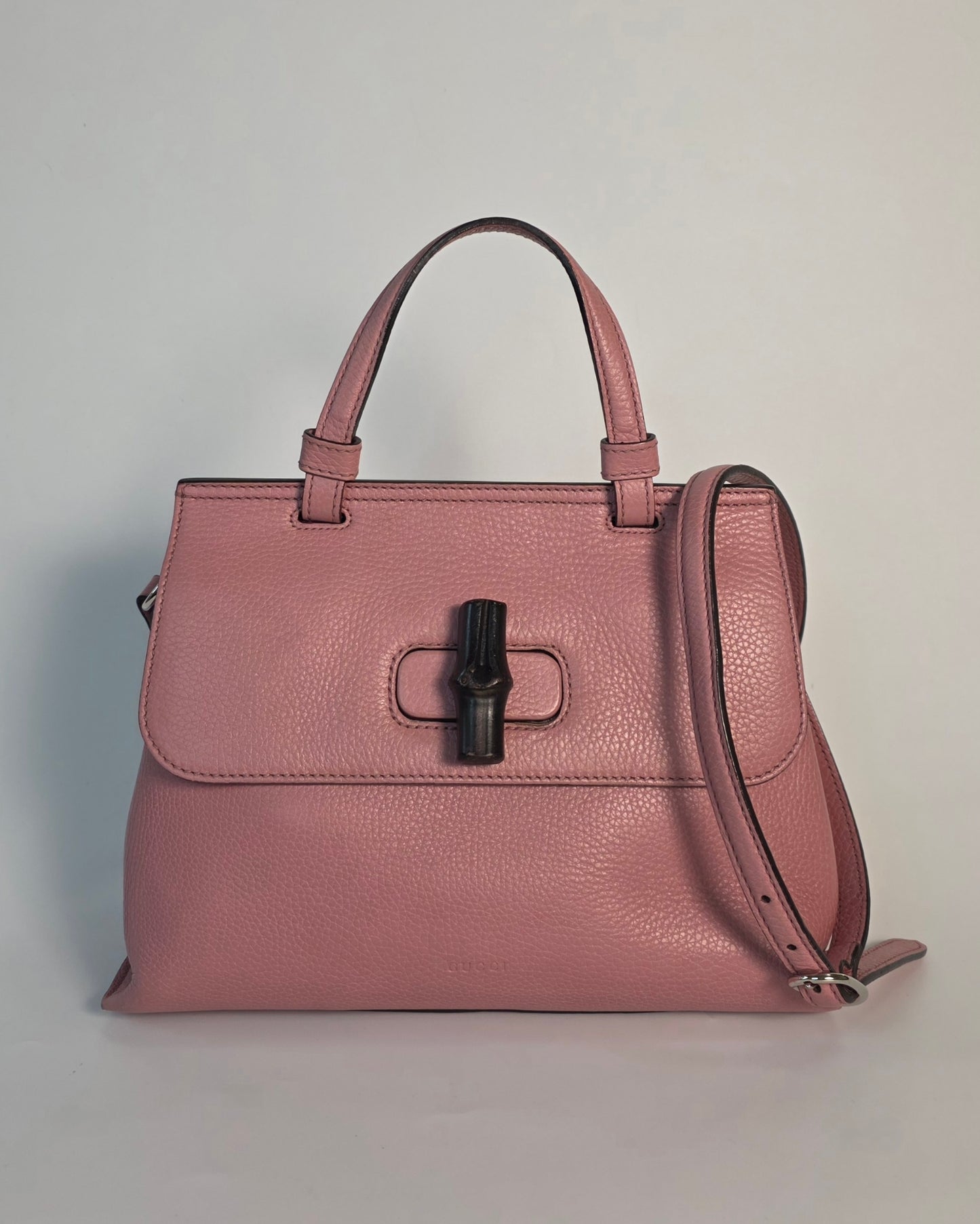 Borsa Gucci Bamboo Daily in pelle rosa