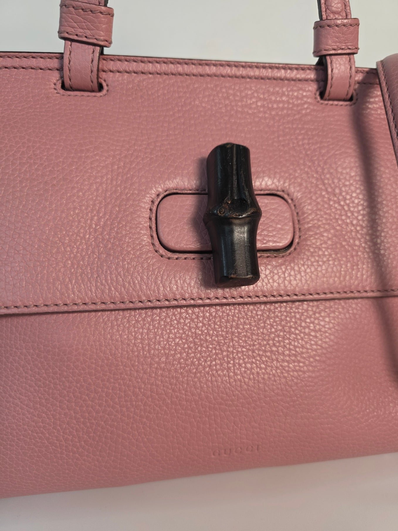 Borsa Gucci Bamboo Daily in pelle rosa