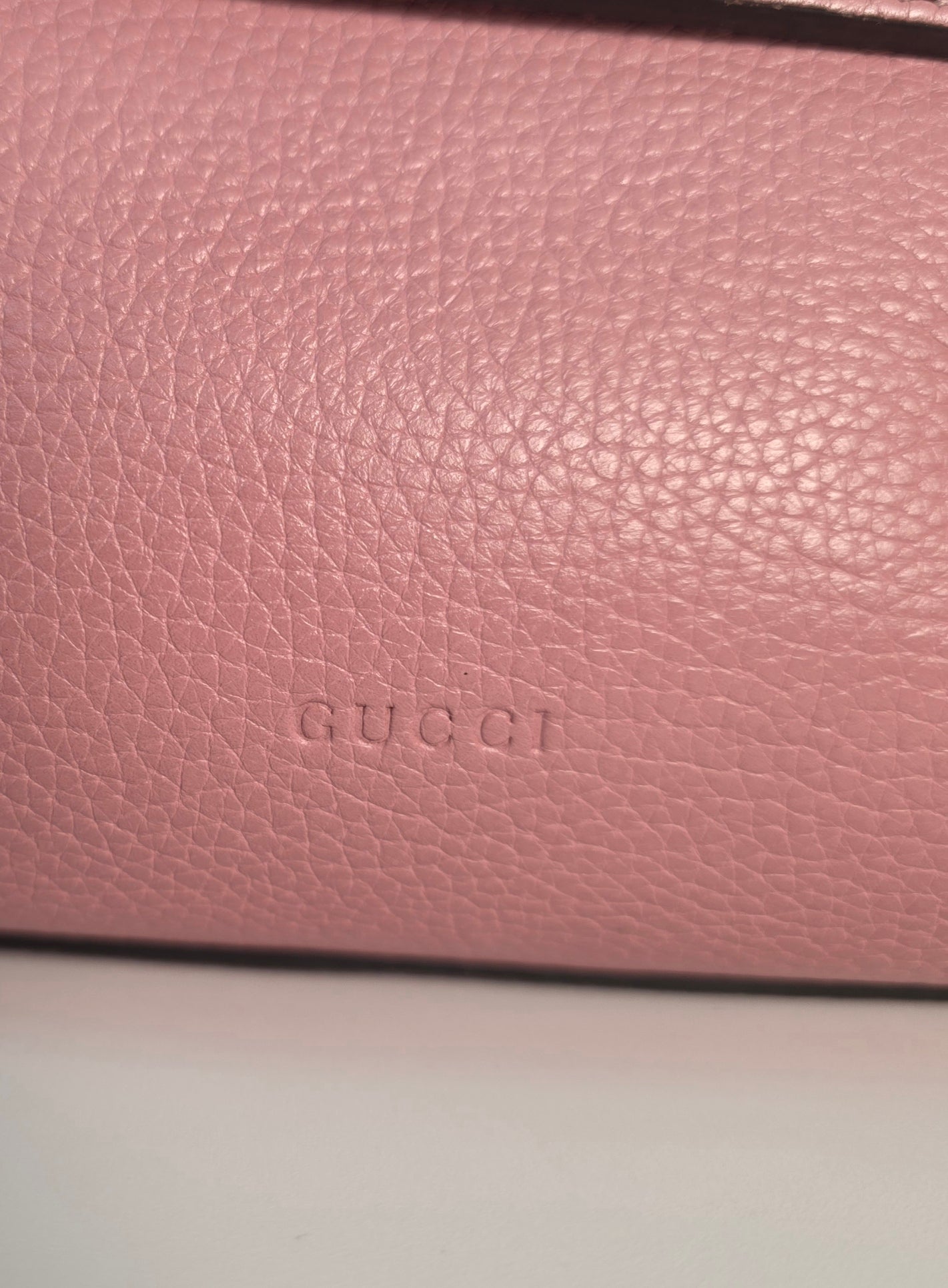 Borsa Gucci Bamboo Daily in pelle rosa