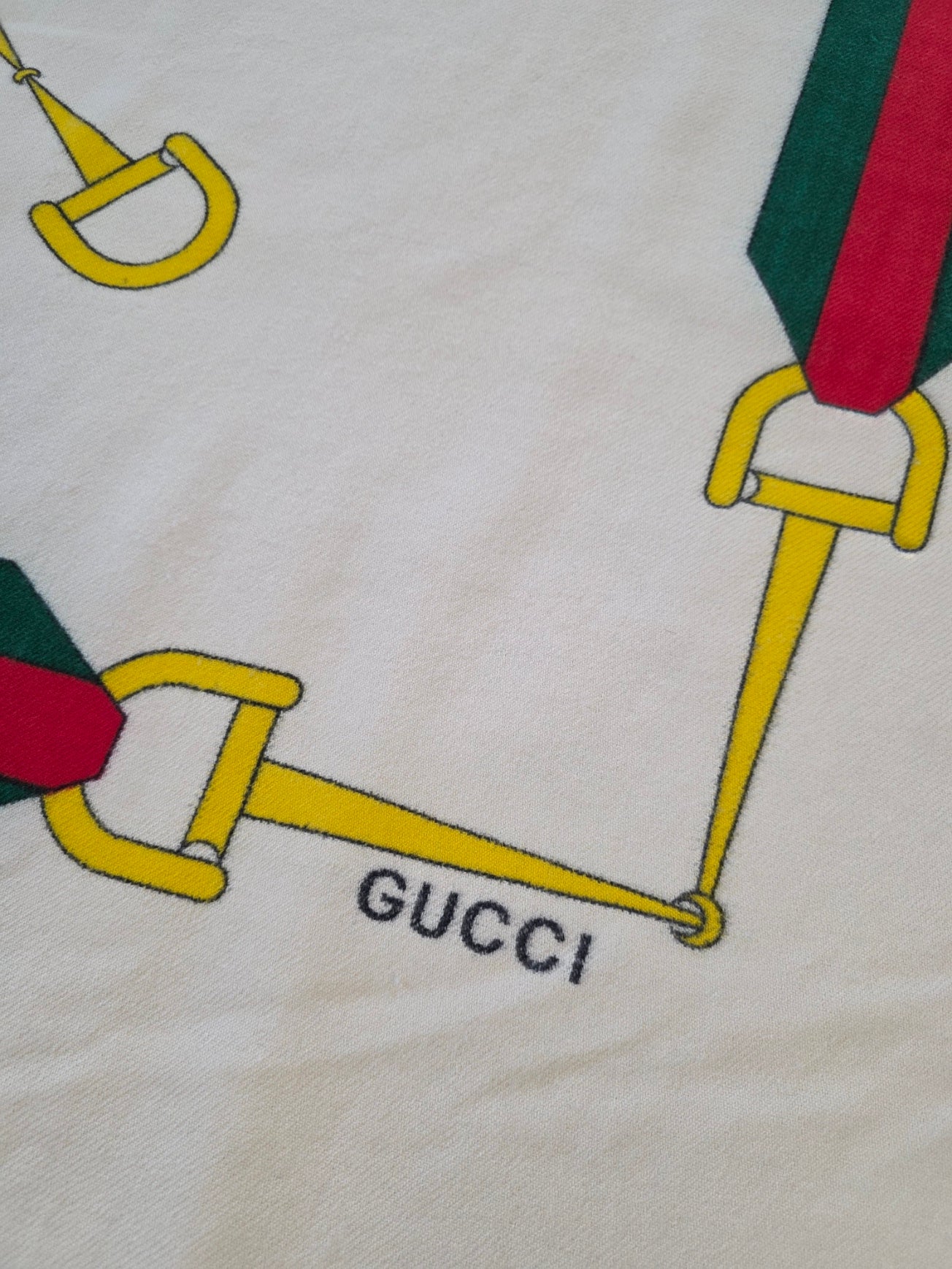 Plaid Gucci vintage in lana vergine con motivo Horsebit, anni '70 - '80