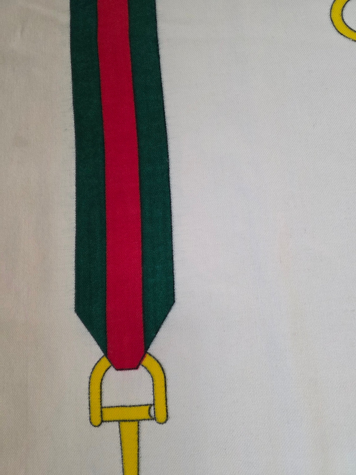 Plaid Gucci vintage in lana vergine con motivo Horsebit, anni '70 - '80