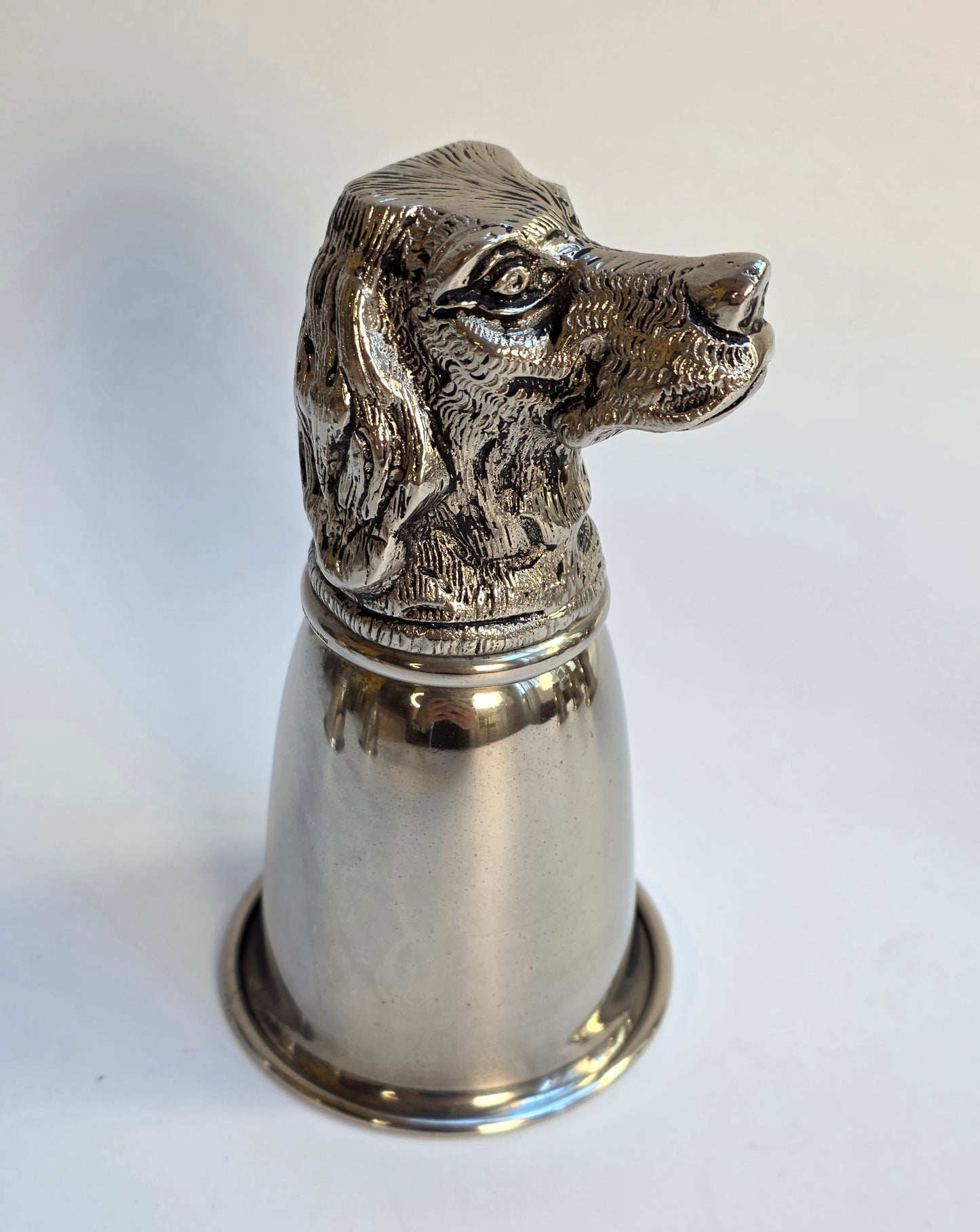 Set 6 Calici Gucci Vintage Anni ‘70, Stirrup Cups "Teste di Animali" in metallo argentato