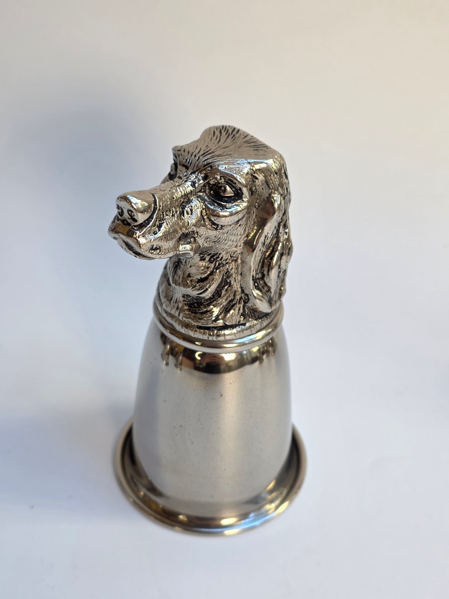 Set 6 Calici Gucci Vintage Anni ‘70, Stirrup Cups "Teste di Animali" in metallo argentato