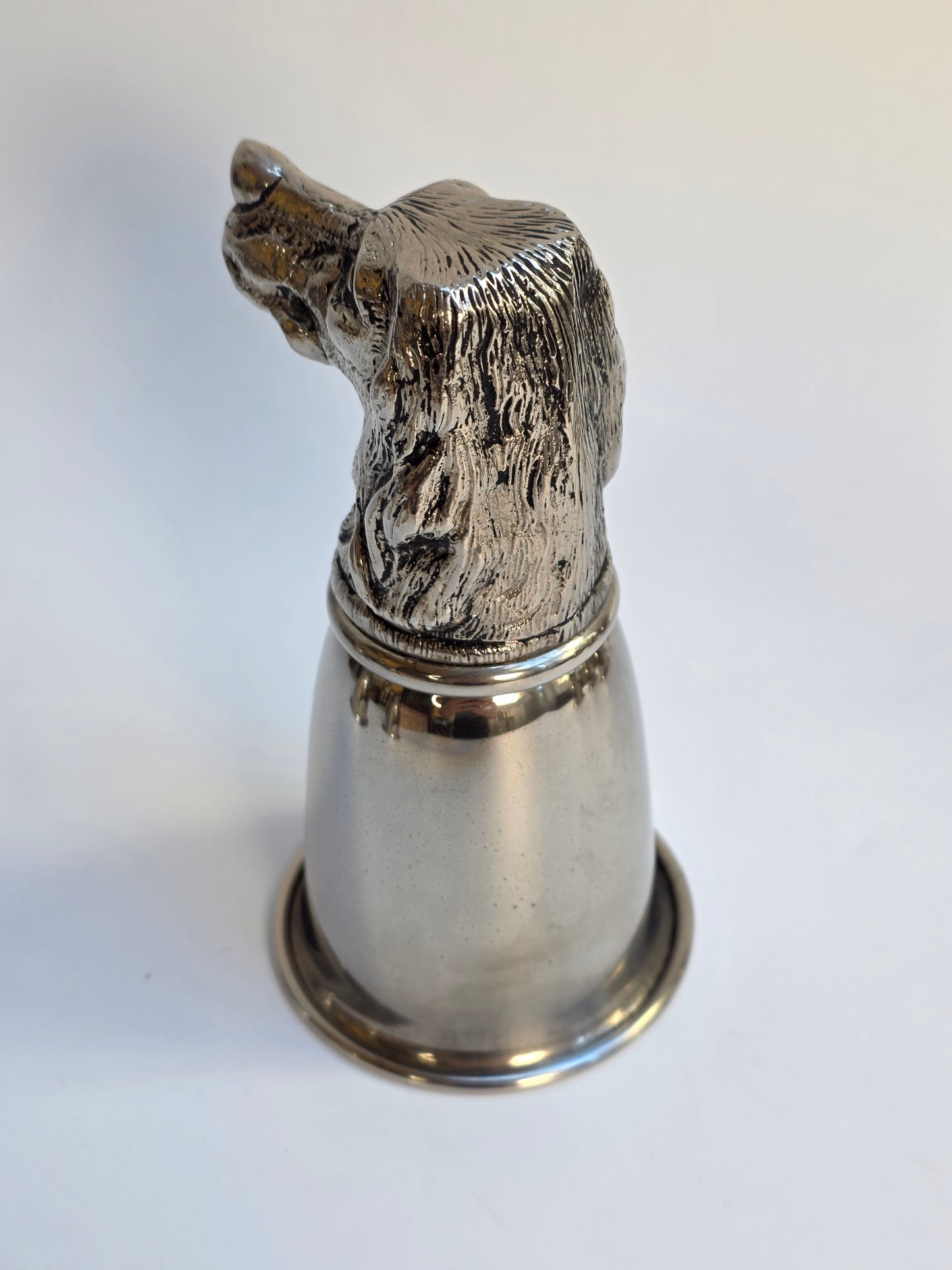 Set 6 Calici Gucci Vintage Anni ‘70, Stirrup Cups "Teste di Animali" in metallo argentato