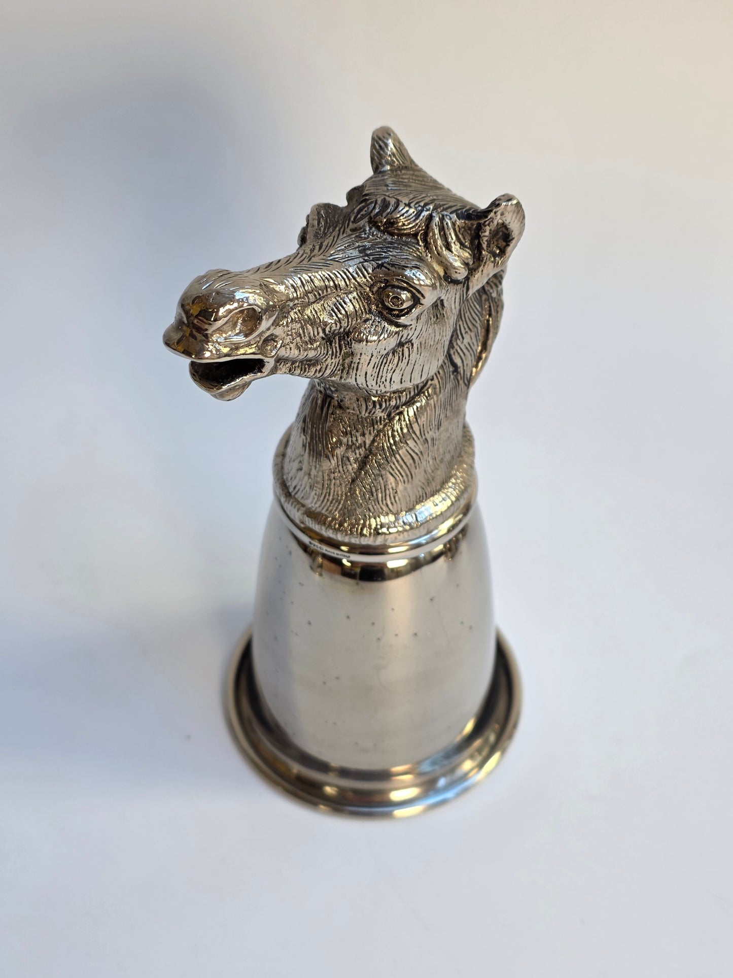 Set 6 Calici Gucci Vintage Anni ‘70, Stirrup Cups "Teste di Animali" in metallo argentato