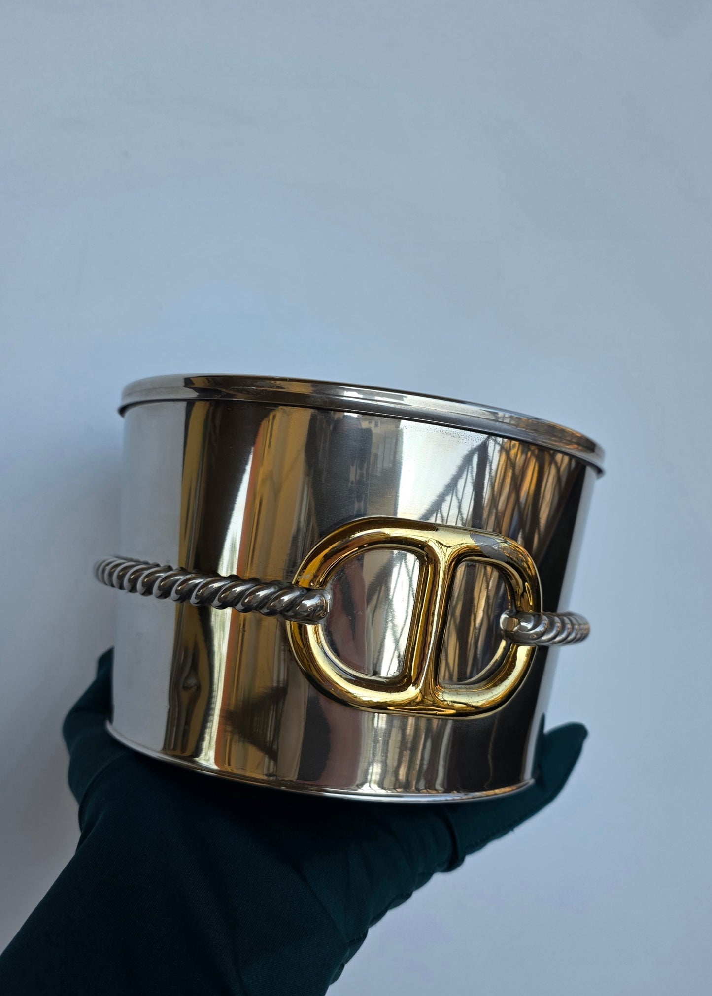 Secchiello da ghiaccio vintage Gucci motivo nautico, anni '70