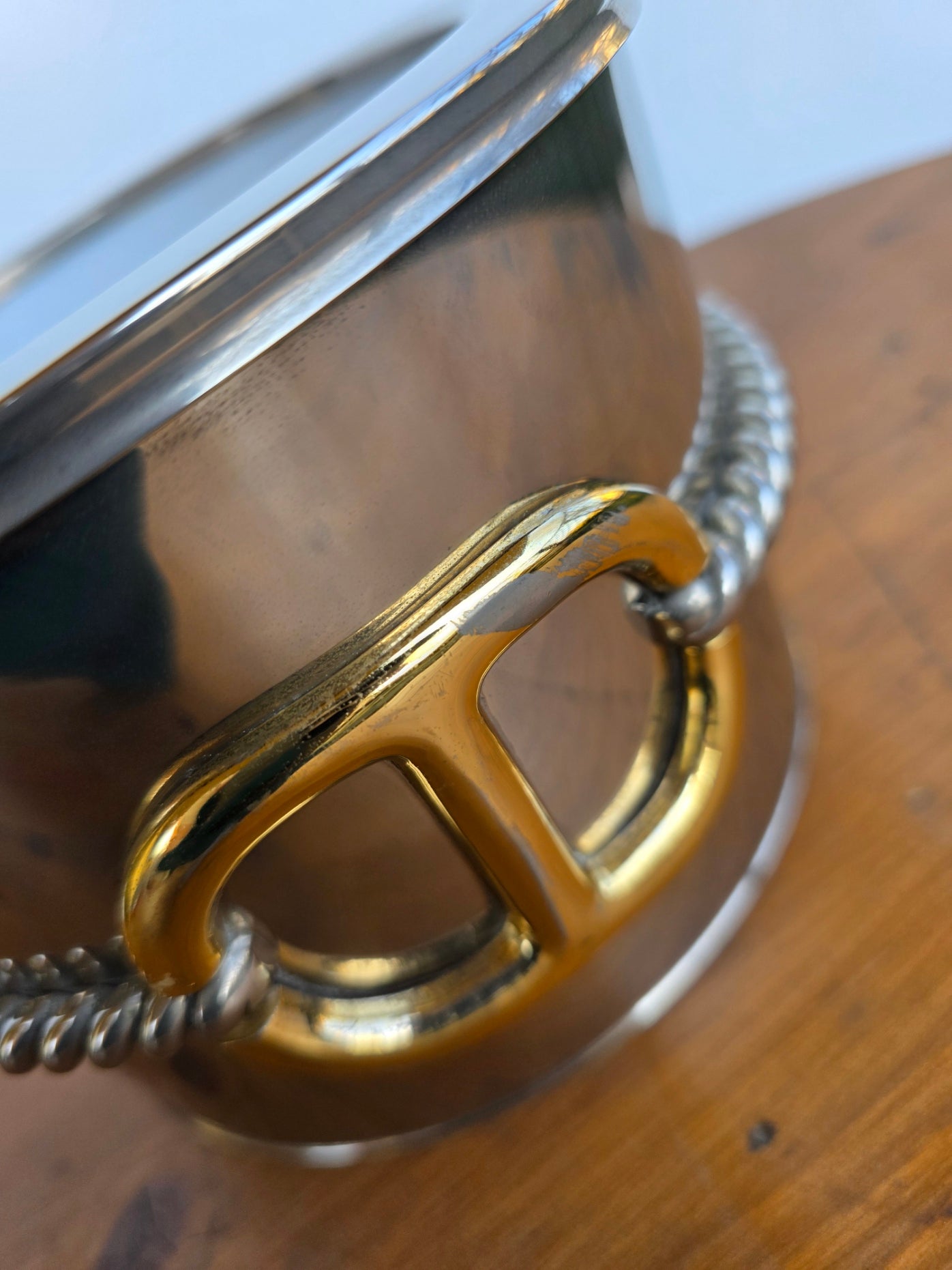 Secchiello da ghiaccio vintage Gucci motivo nautico, anni '70