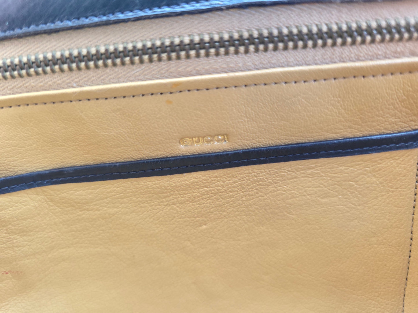 Borsa a mano Gucci Vintage Firenze/Roma in pelle nera, anni '40