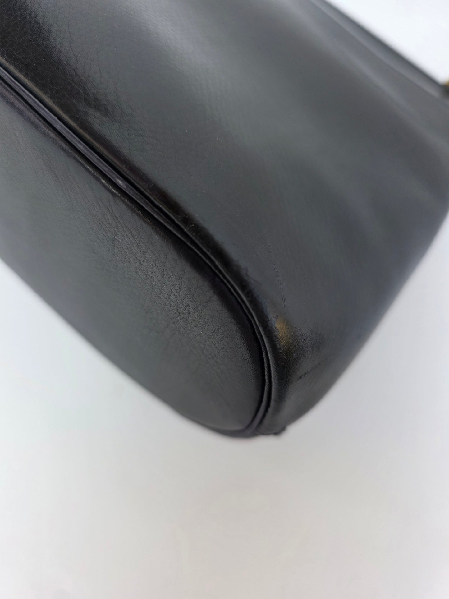 Borsa a mano Gucci Vintage Firenze/Roma in pelle nera, anni '40
