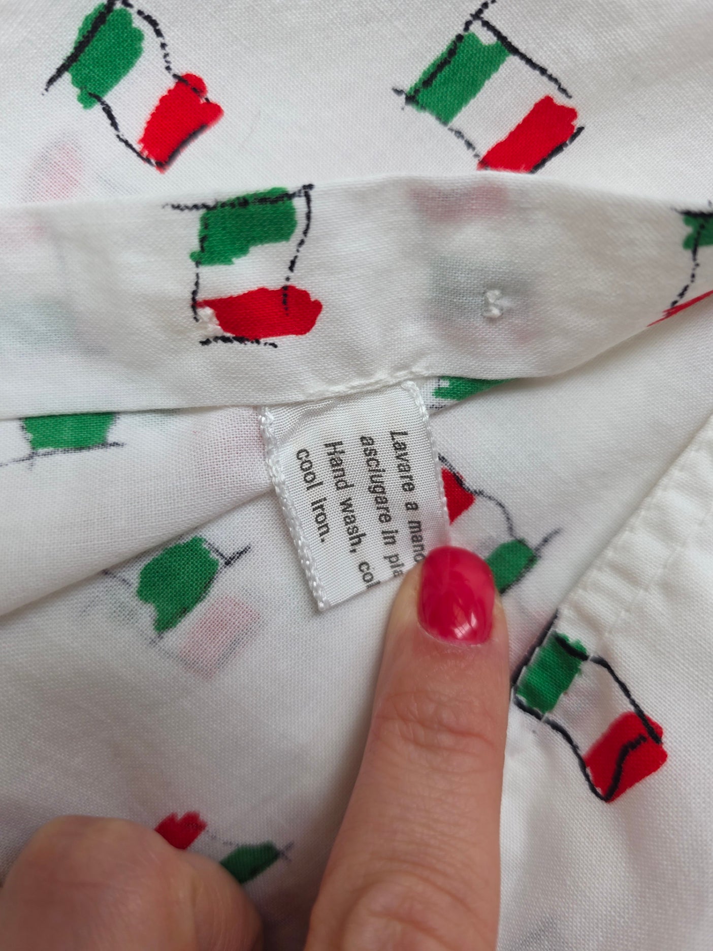 Camicia da uomo Gucci vintage "Bandiere italiane", anni '80