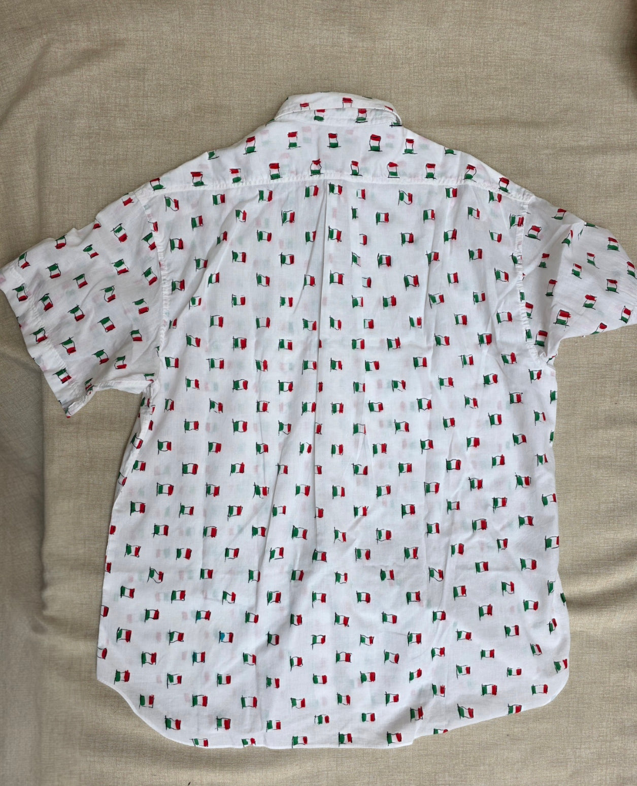 Camicia da uomo Gucci vintage "Bandiere italiane", anni '80