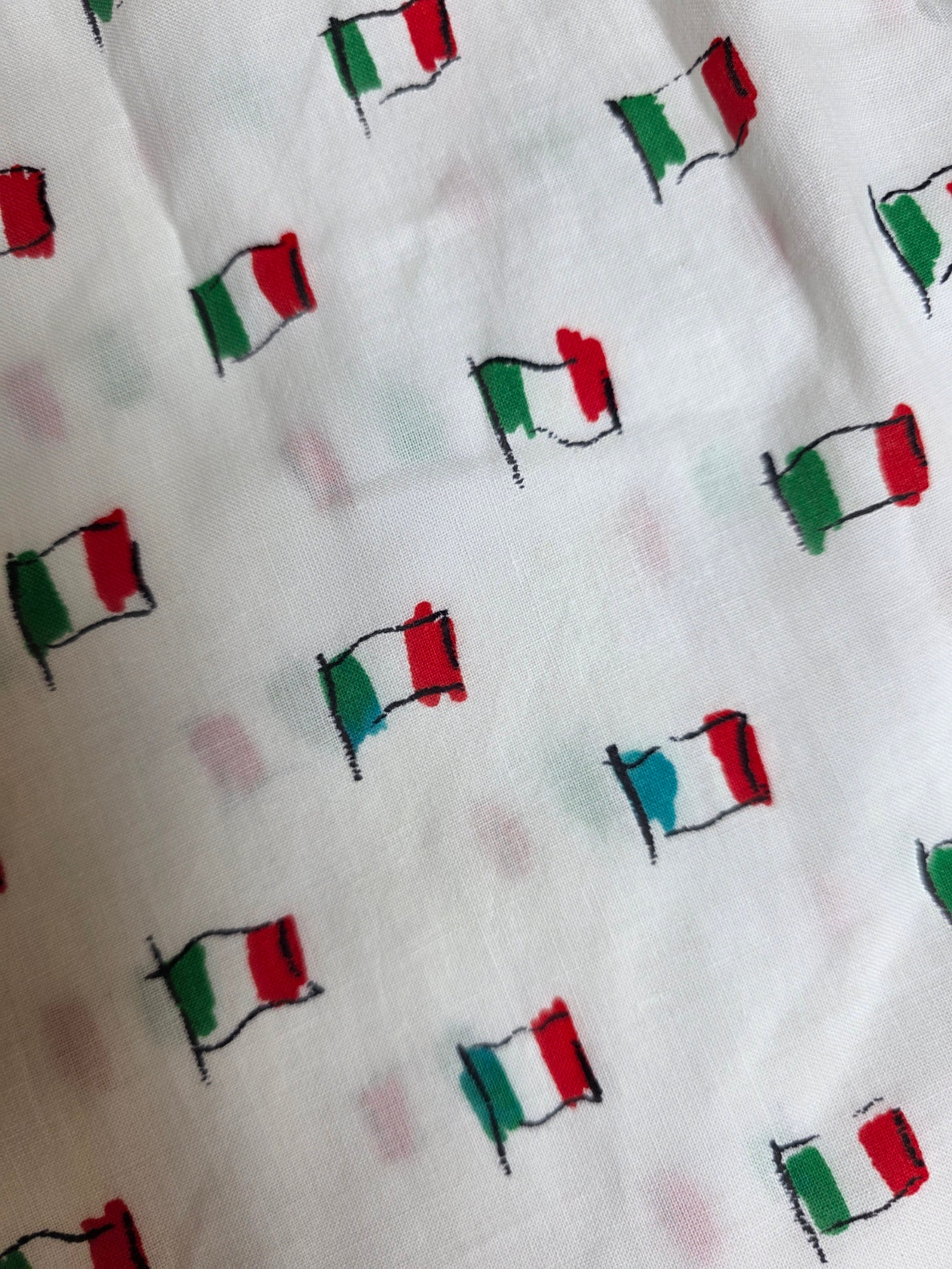 Camicia da uomo Gucci vintage "Bandiere italiane", anni '80
