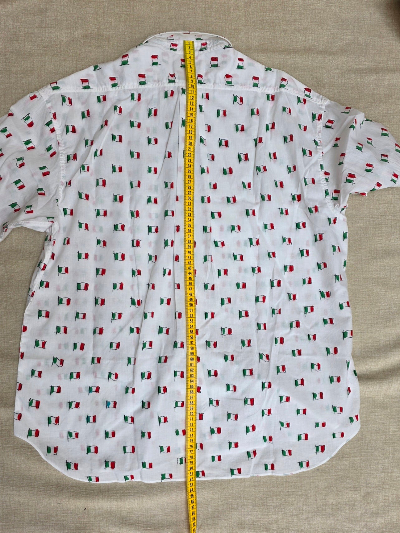 Camicia da uomo Gucci vintage "Bandiere italiane", anni '80
