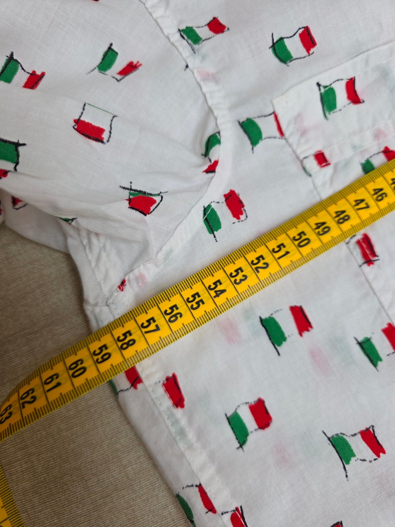 Camicia da uomo Gucci vintage "Bandiere italiane", anni '80