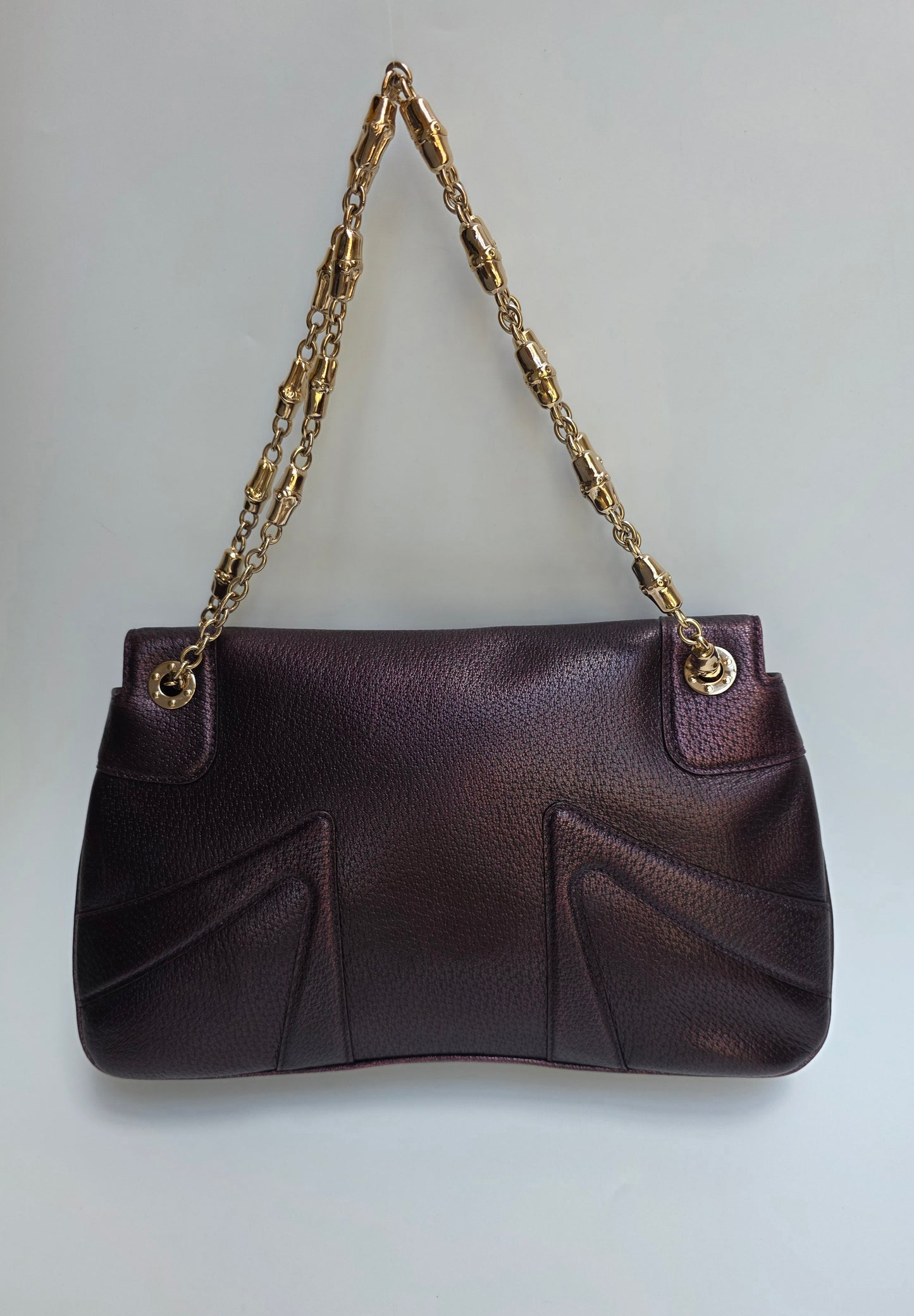 Borsa Gucci vintage Dragon Bag pelle viola, 2004 collezione di Tom Ford