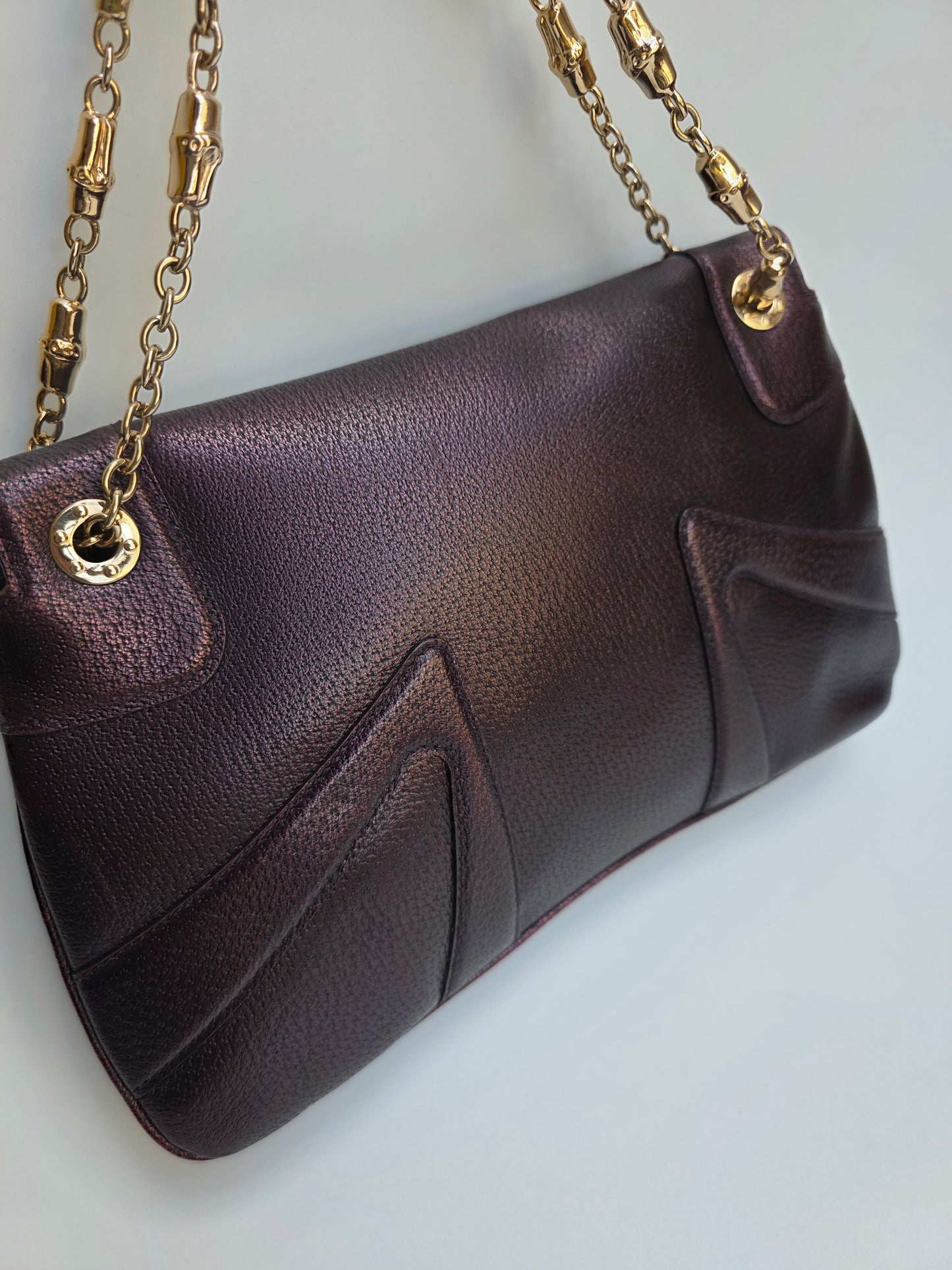 Borsa Gucci vintage Dragon Bag pelle viola, 2004 collezione di Tom Ford