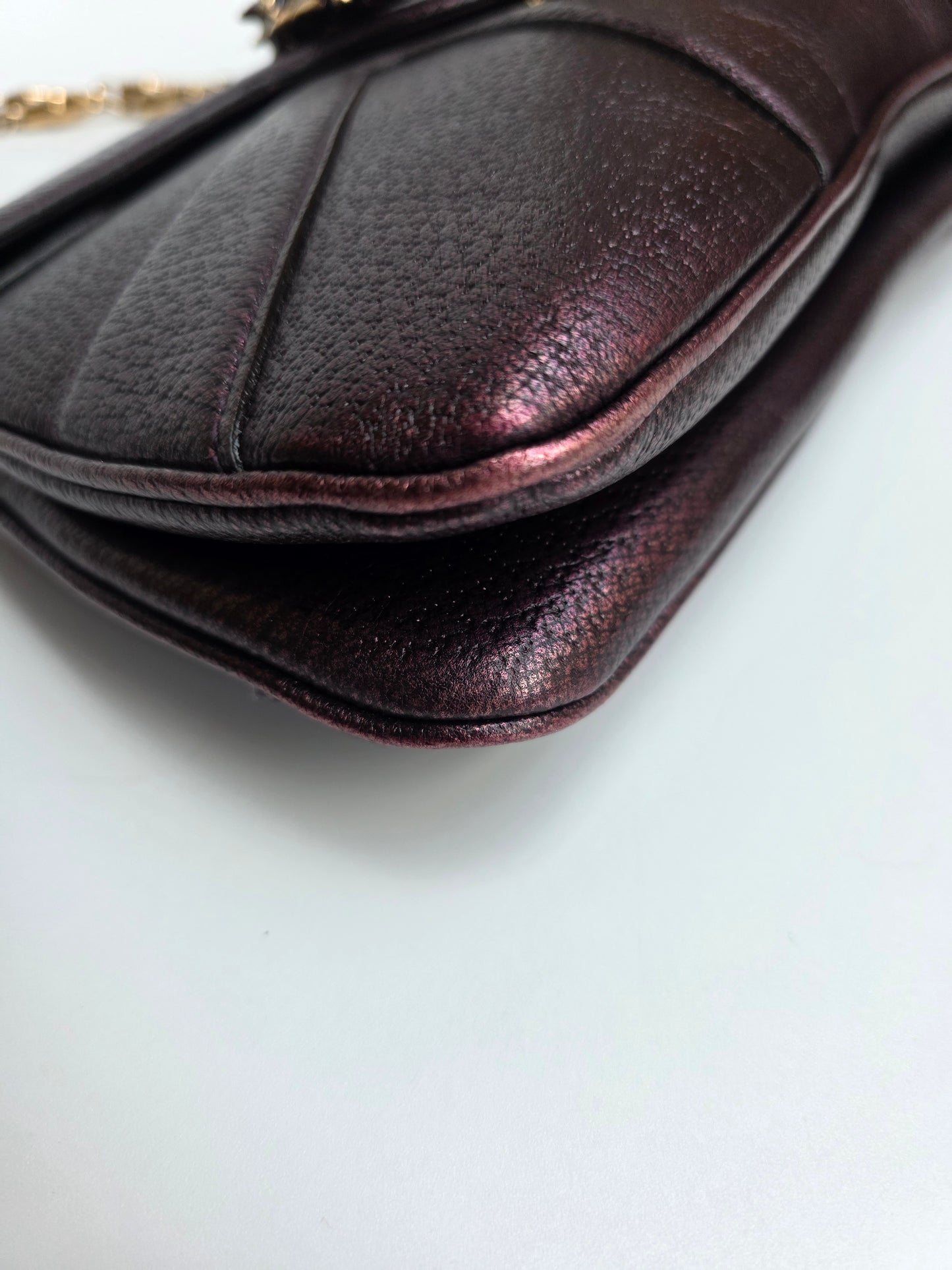 Borsa Gucci vintage Dragon Bag pelle viola, 2004 collezione di Tom Ford