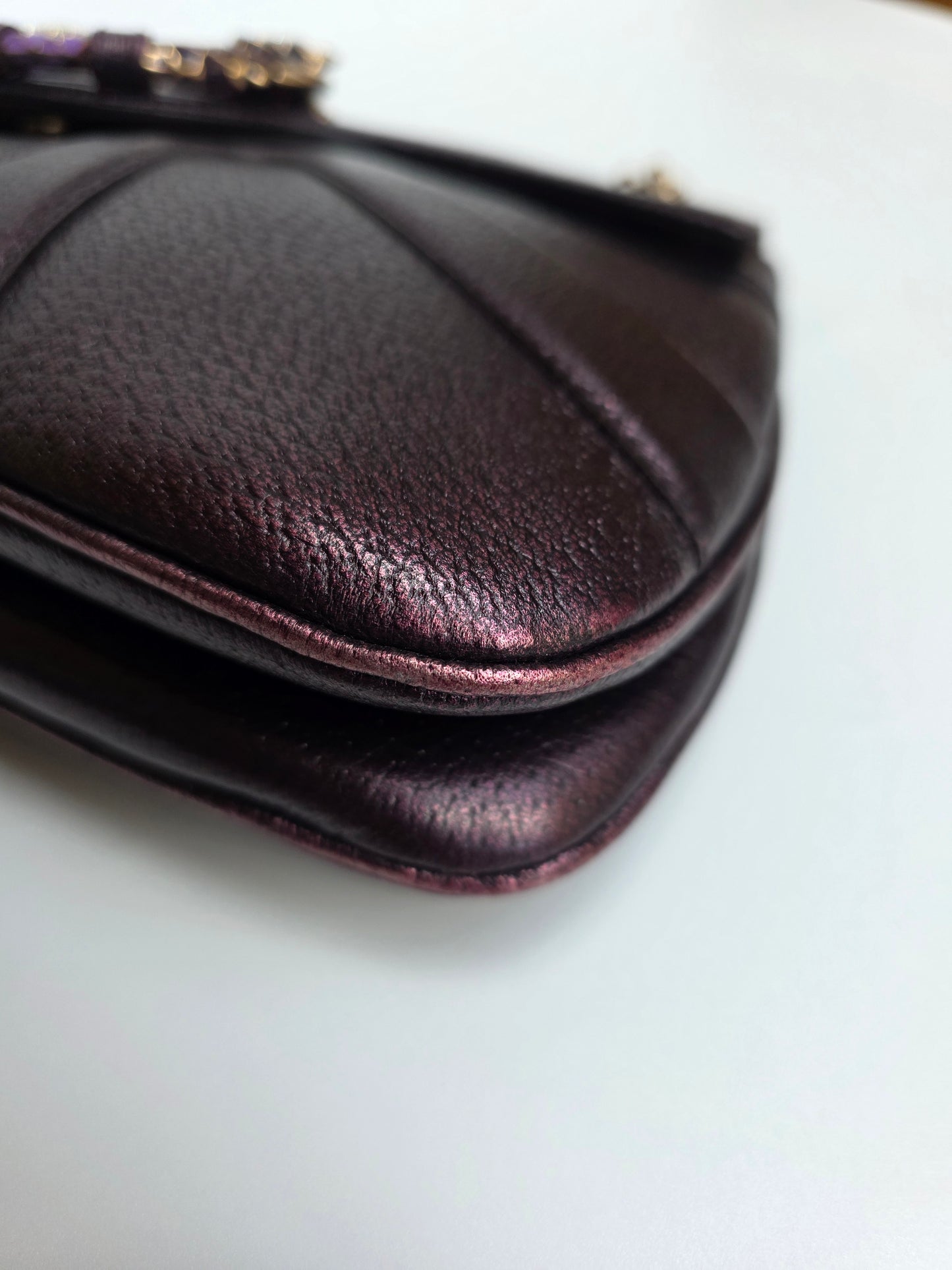 Borsa Gucci vintage Dragon Bag pelle viola, 2004 collezione di Tom Ford