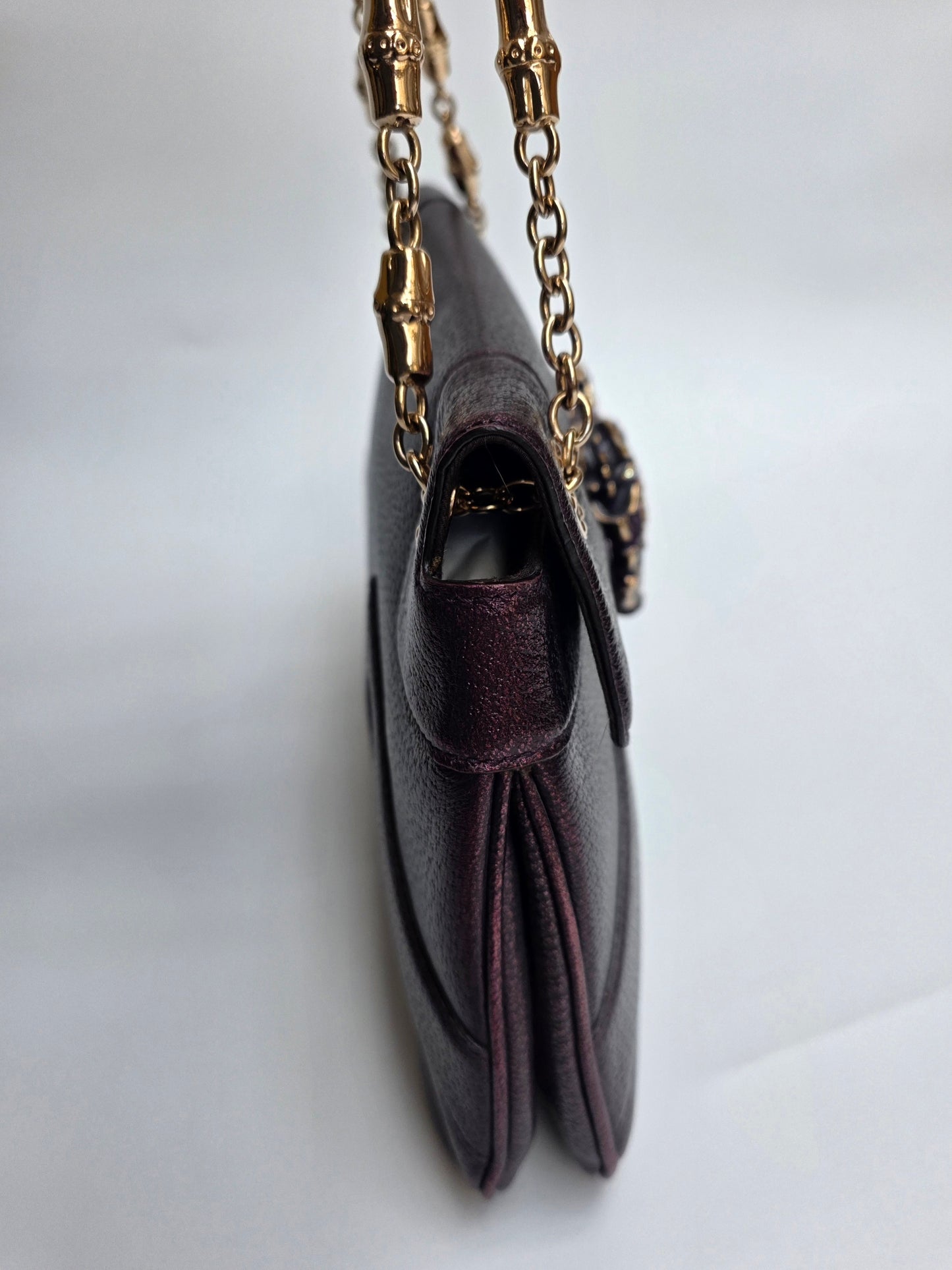 Borsa Gucci vintage Dragon Bag pelle viola, 2004 collezione di Tom Ford