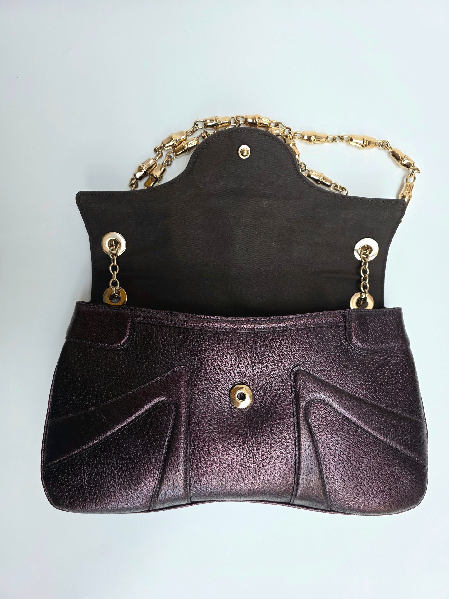 Borsa Gucci vintage Dragon Bag pelle viola, 2004 collezione di Tom Ford