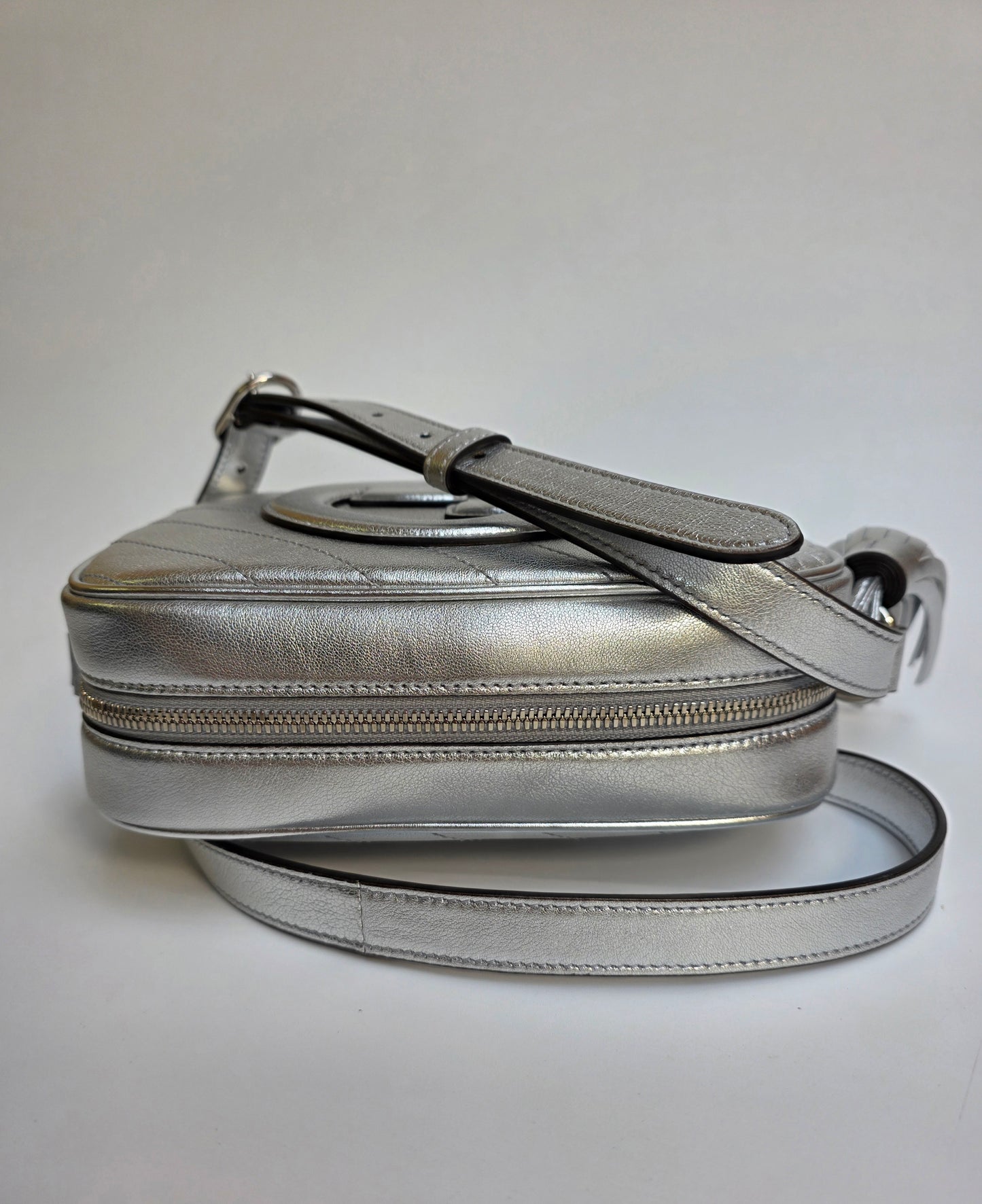 Borsa a tracolla Gucci Blondie colore argentato