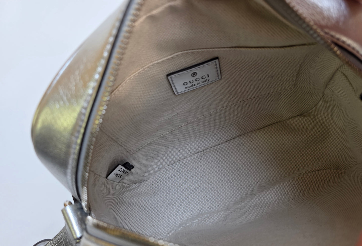 Borsa a tracolla Gucci Blondie colore argentato