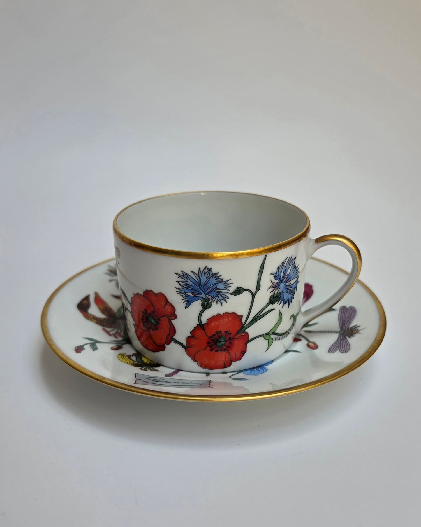 Tazza da tè con piattino Gucci Flora by Bernardaud Limoges