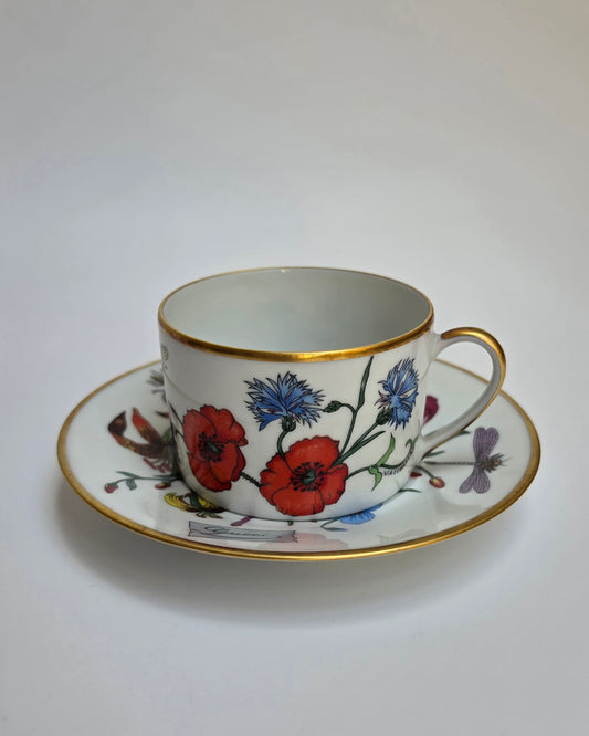 Tazza da tè con piattino Gucci Flora by Bernardaud Limoges