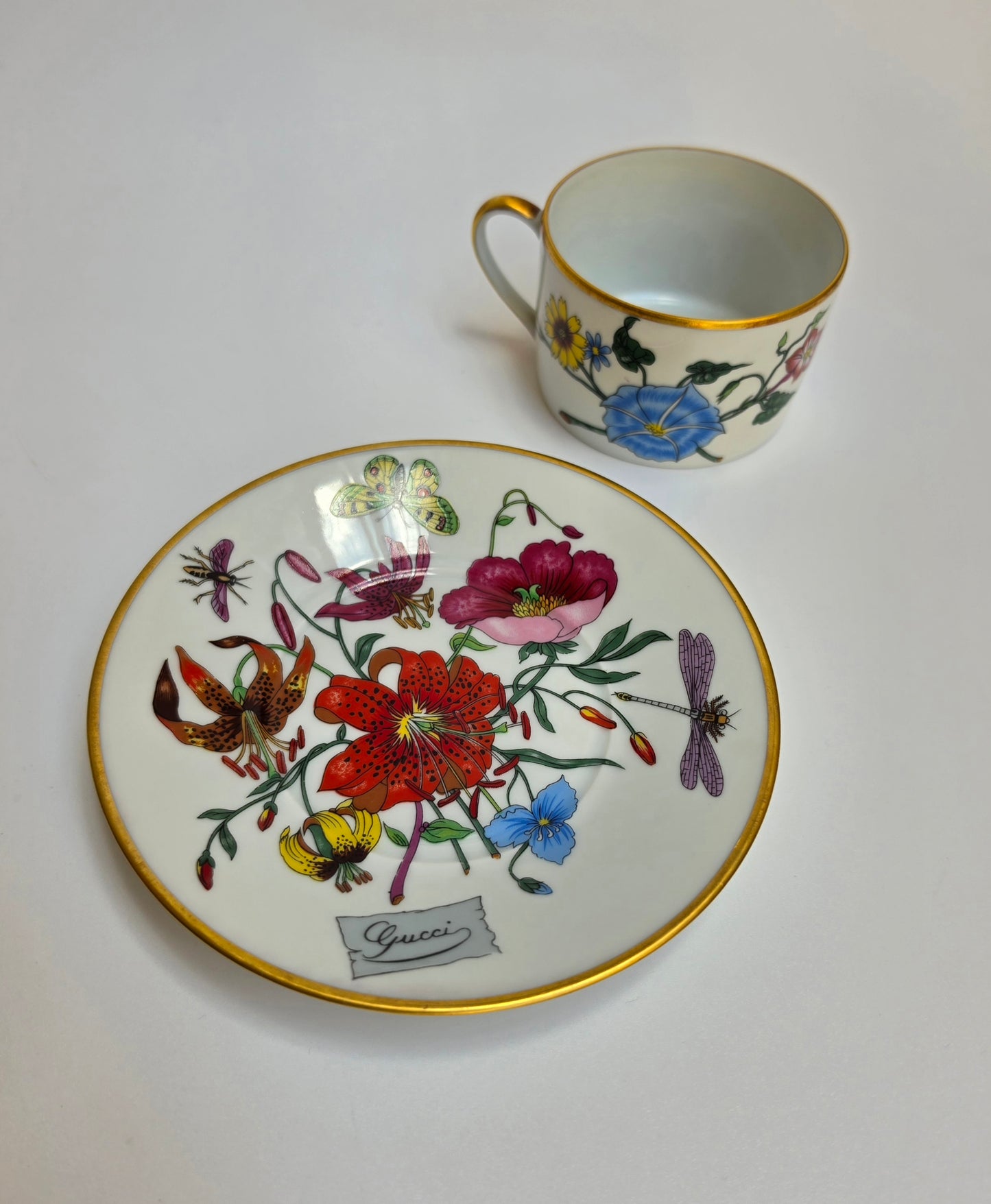 Tazza da tè con piattino Gucci Flora by Bernardaud Limoges