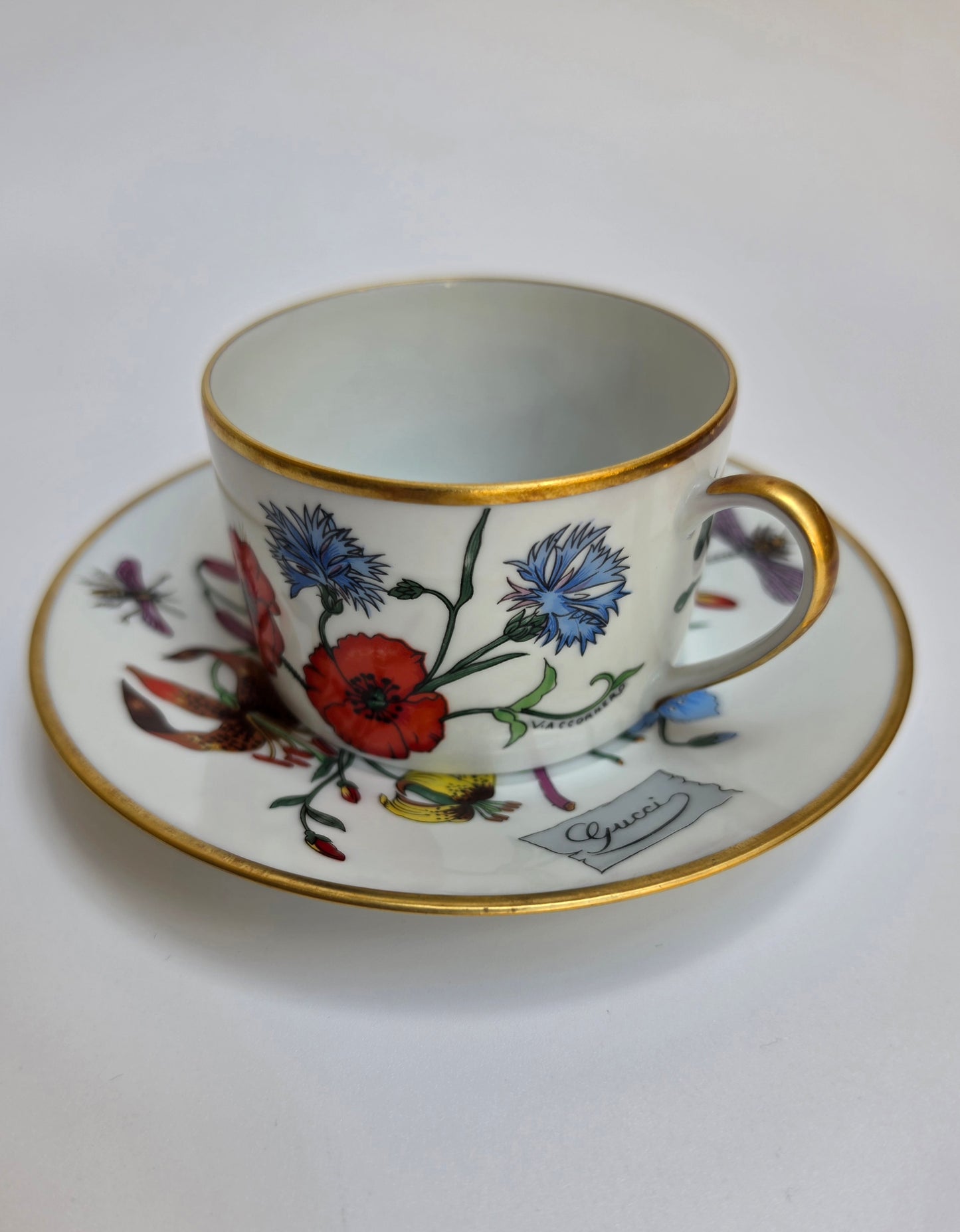 Tazza da tè con piattino Gucci Flora by Bernardaud Limoges