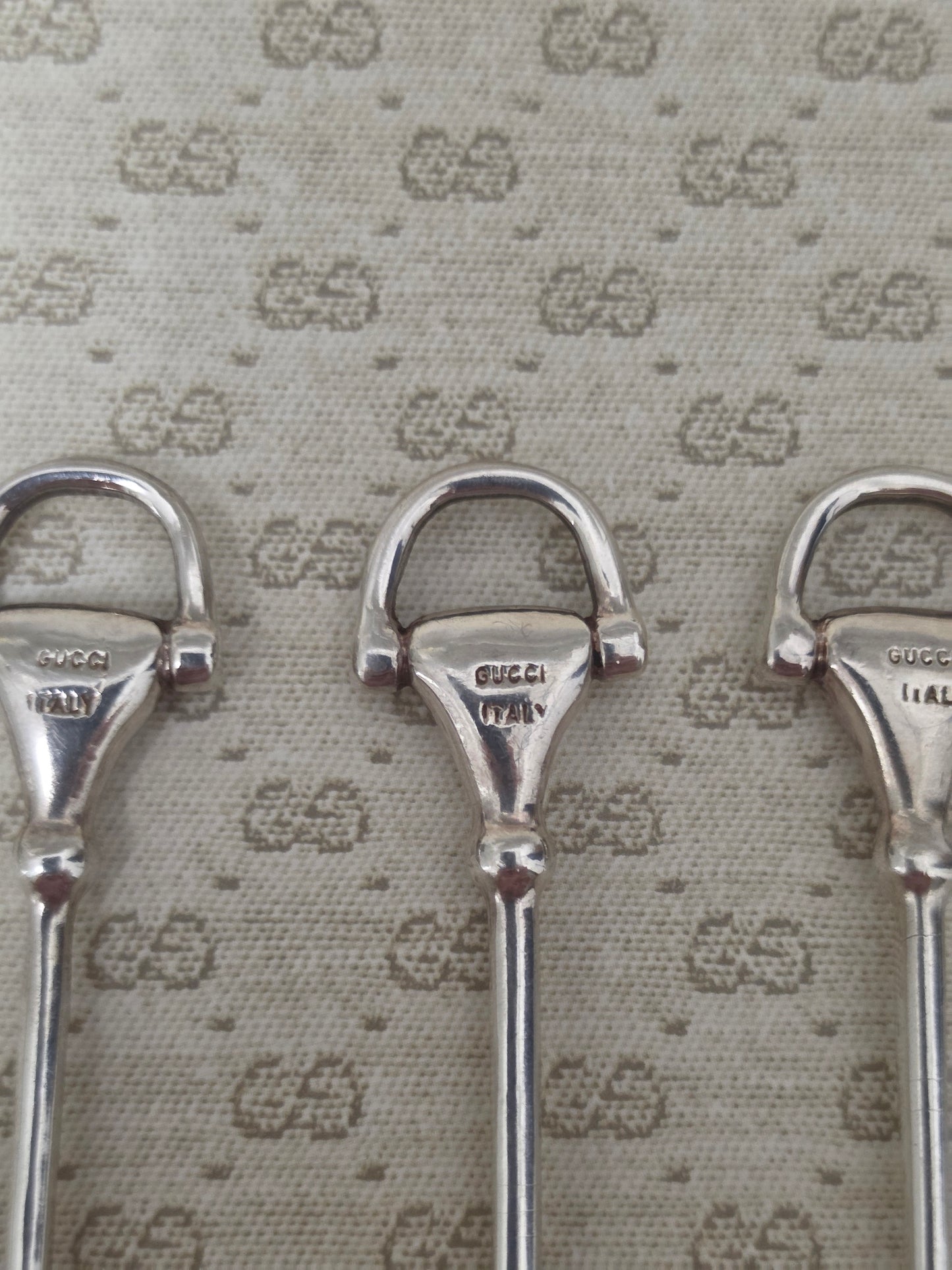 Set di 6 Cucchiaini Gucci vintage "Horsebit", anni '70