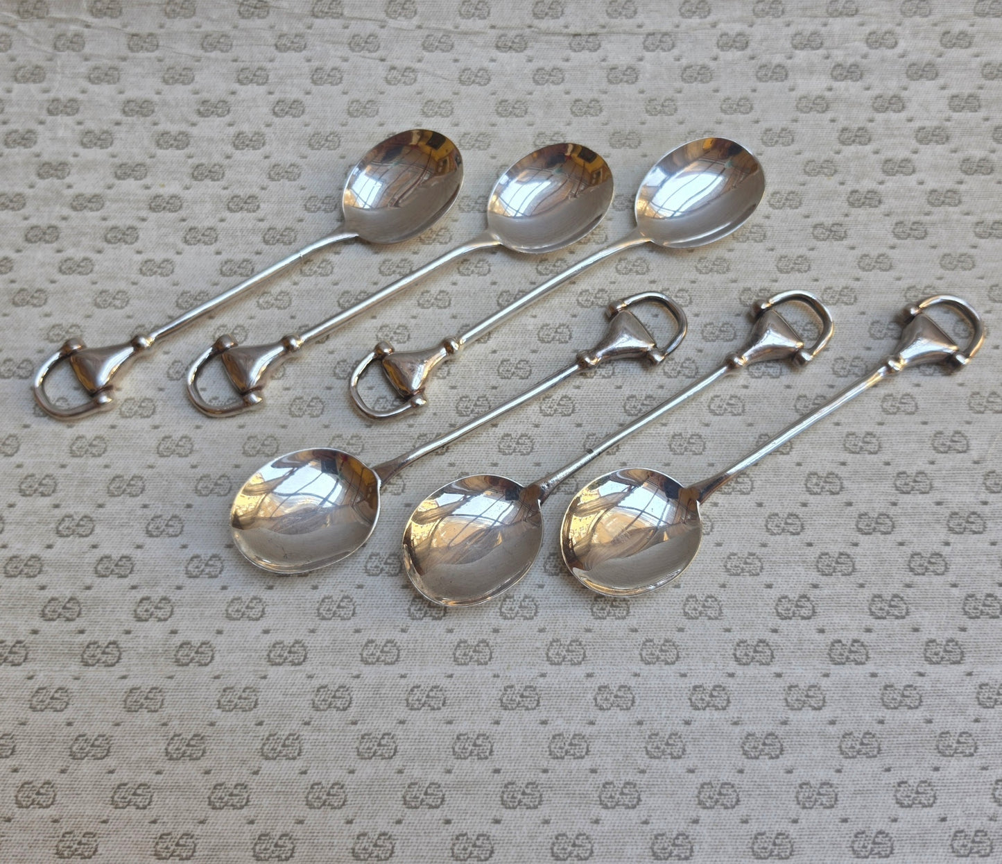 Set di 6 Cucchiaini Gucci vintage "Horsebit", anni '70