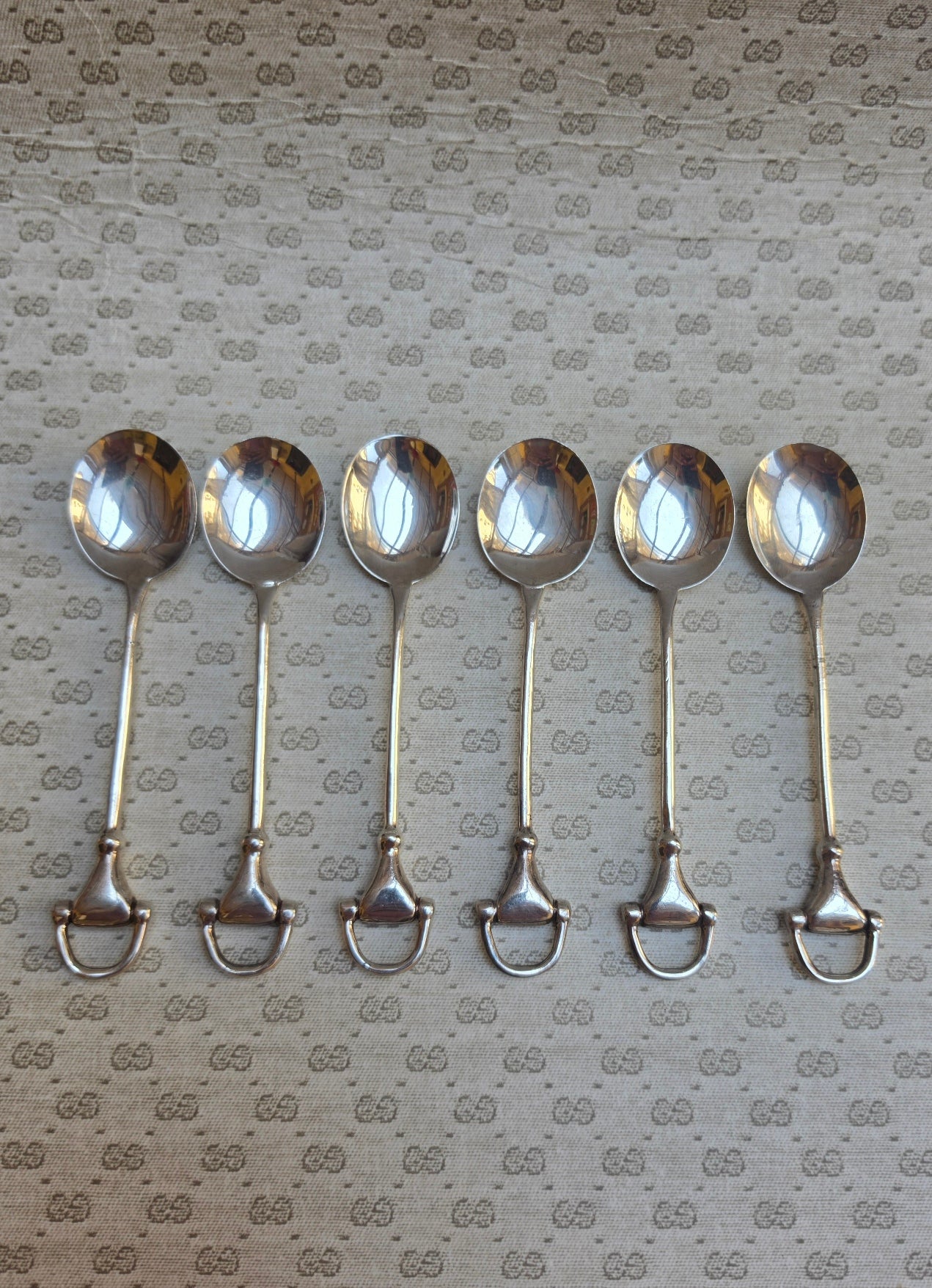 Set di 6 Cucchiaini Gucci vintage "Horsebit", anni '70
