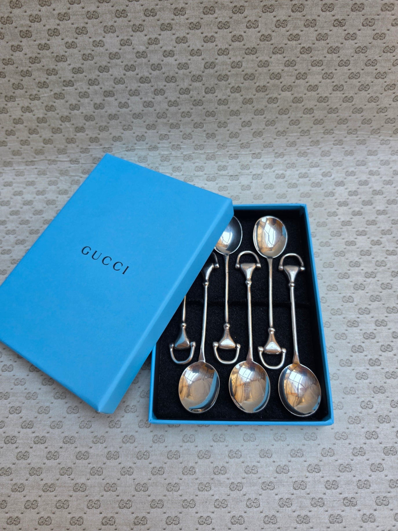 Set di 6 Cucchiaini Gucci vintage "Horsebit", anni '70