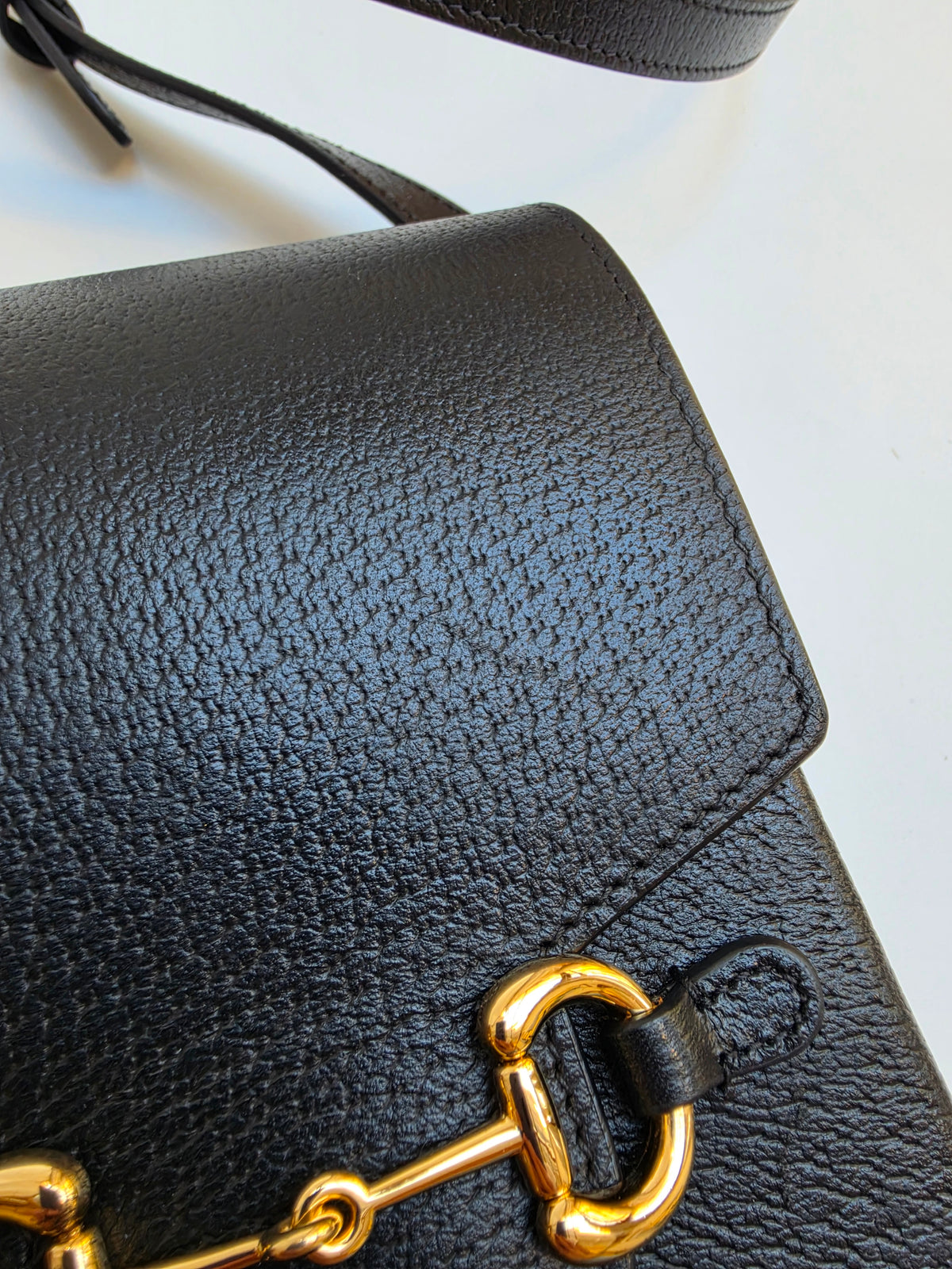 Gucci Horsebit 1955 Mini Black Leather Shoulder Bag