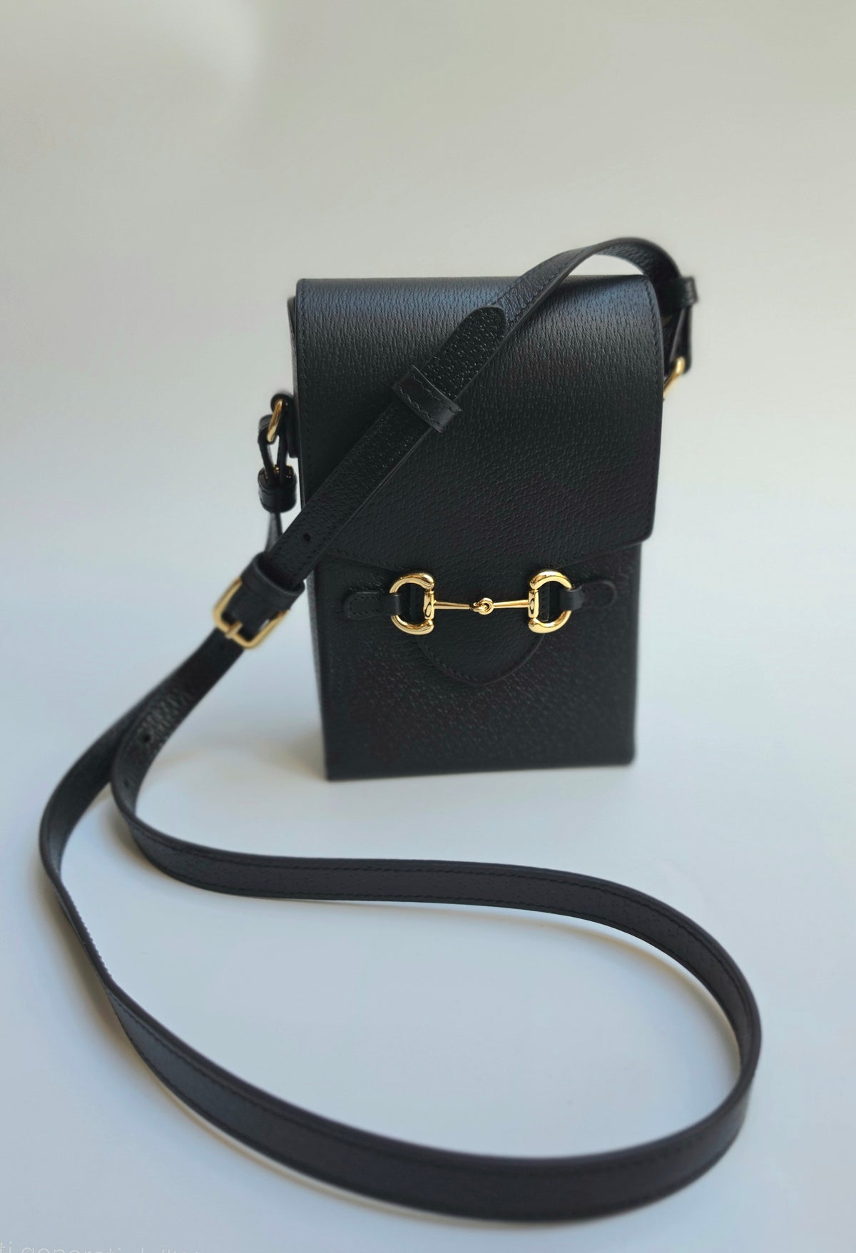 Gucci Horsebit 1955 Mini Black Leather Shoulder Bag