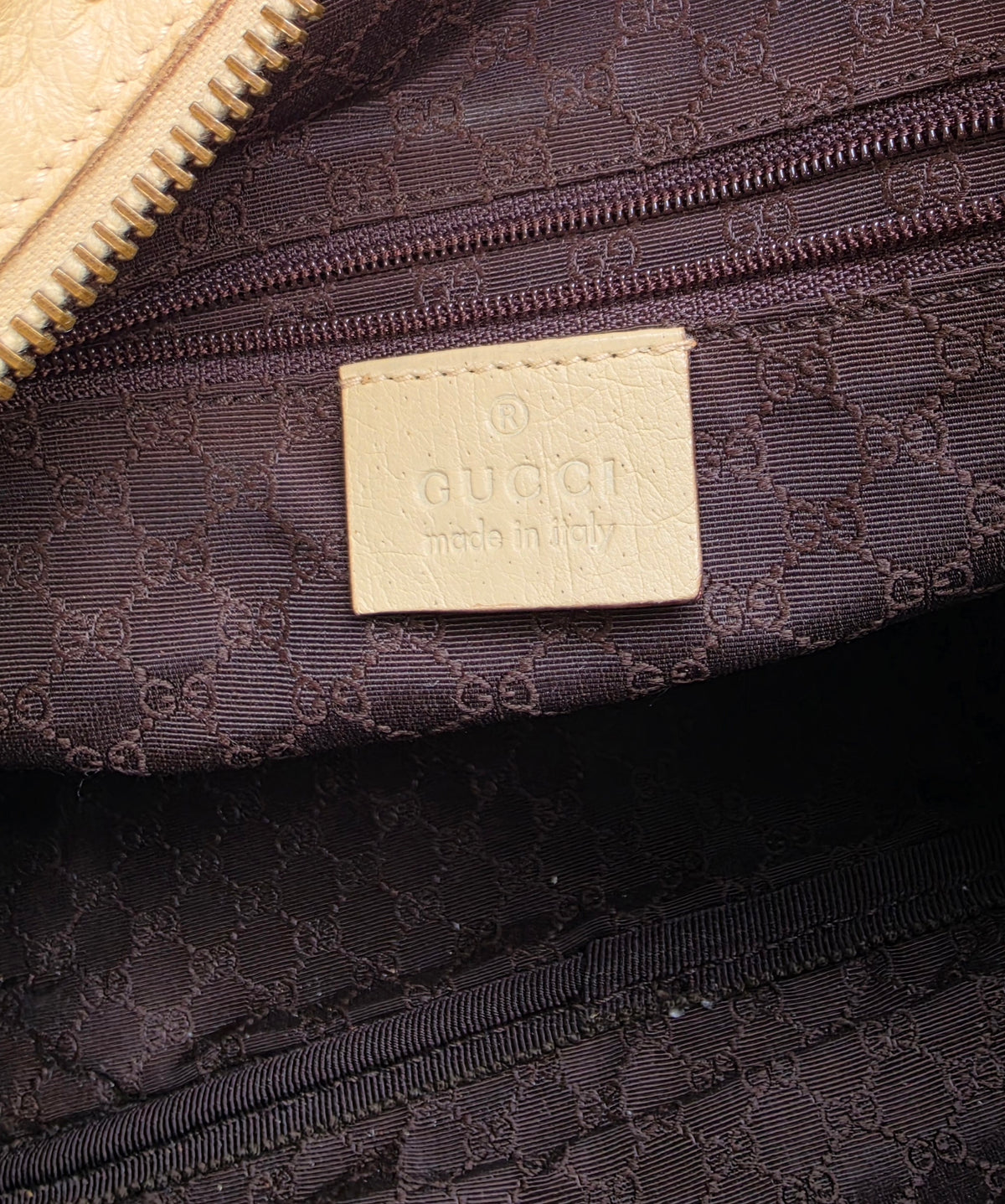 Borsa Vintage GUCCI by Tom Ford in pelle di struzzo Beige, anni '90